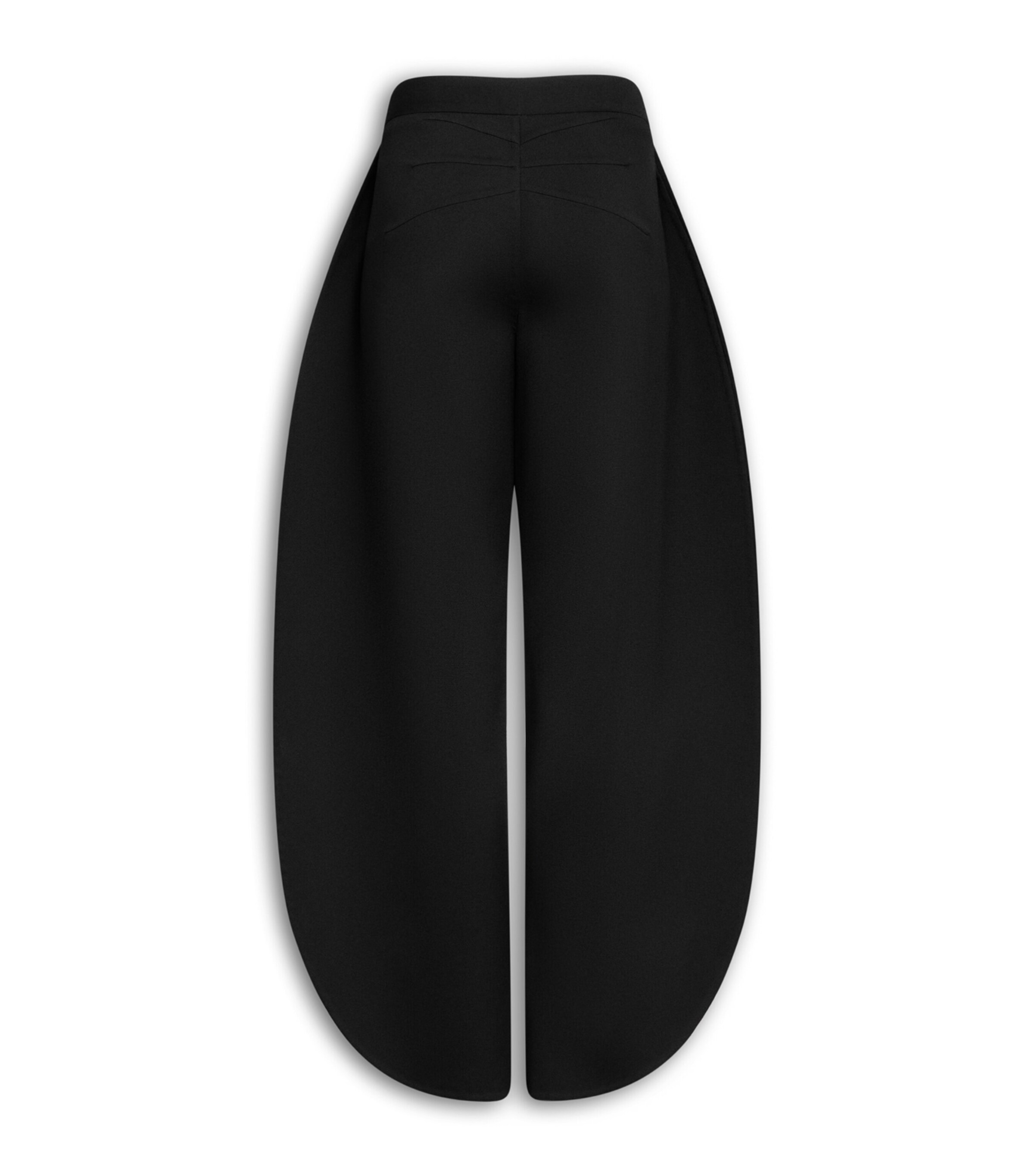Alaïa Womens Virgin Wool Petal Trousers Noir Alaia Image 2