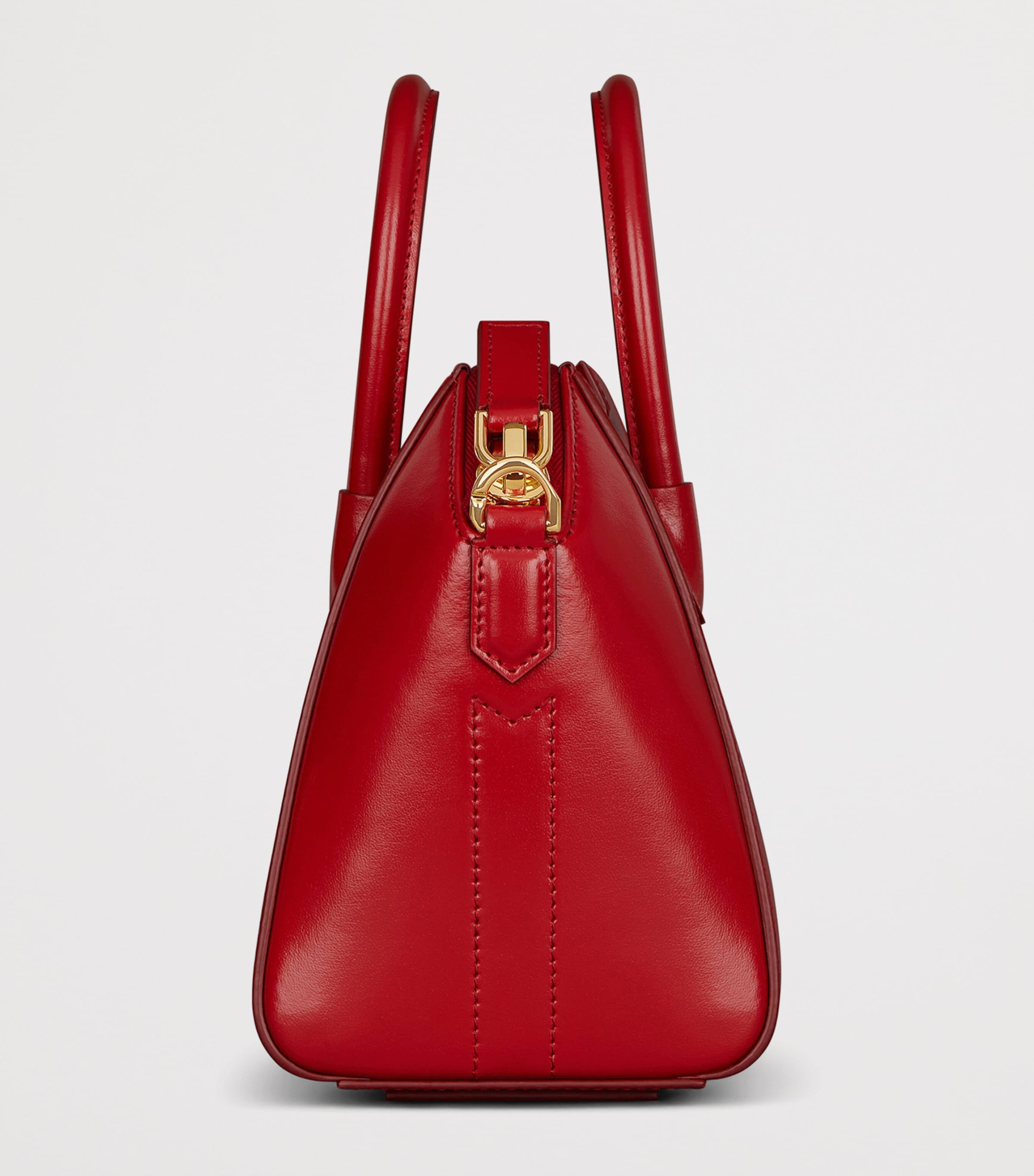 Mini Leather Antigona Top-Handle Bag VERMILLON Image 2