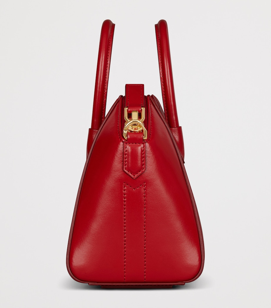 Mini Leather Antigona Top-Handle Bag VERMILLON Image 2