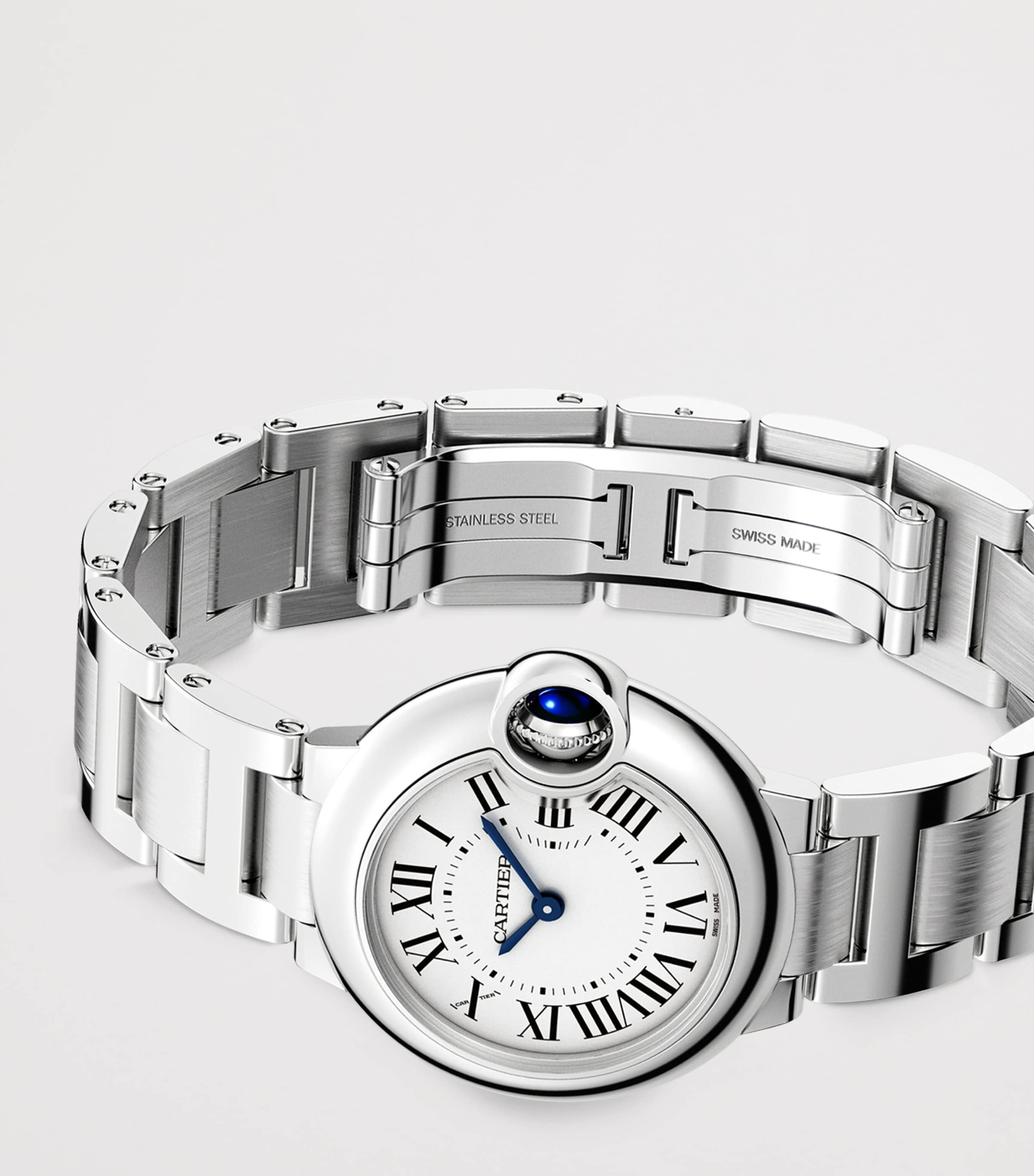 Stainless Steel Ballon Bleu de Cartier Watch 28mm SILVER Image 3