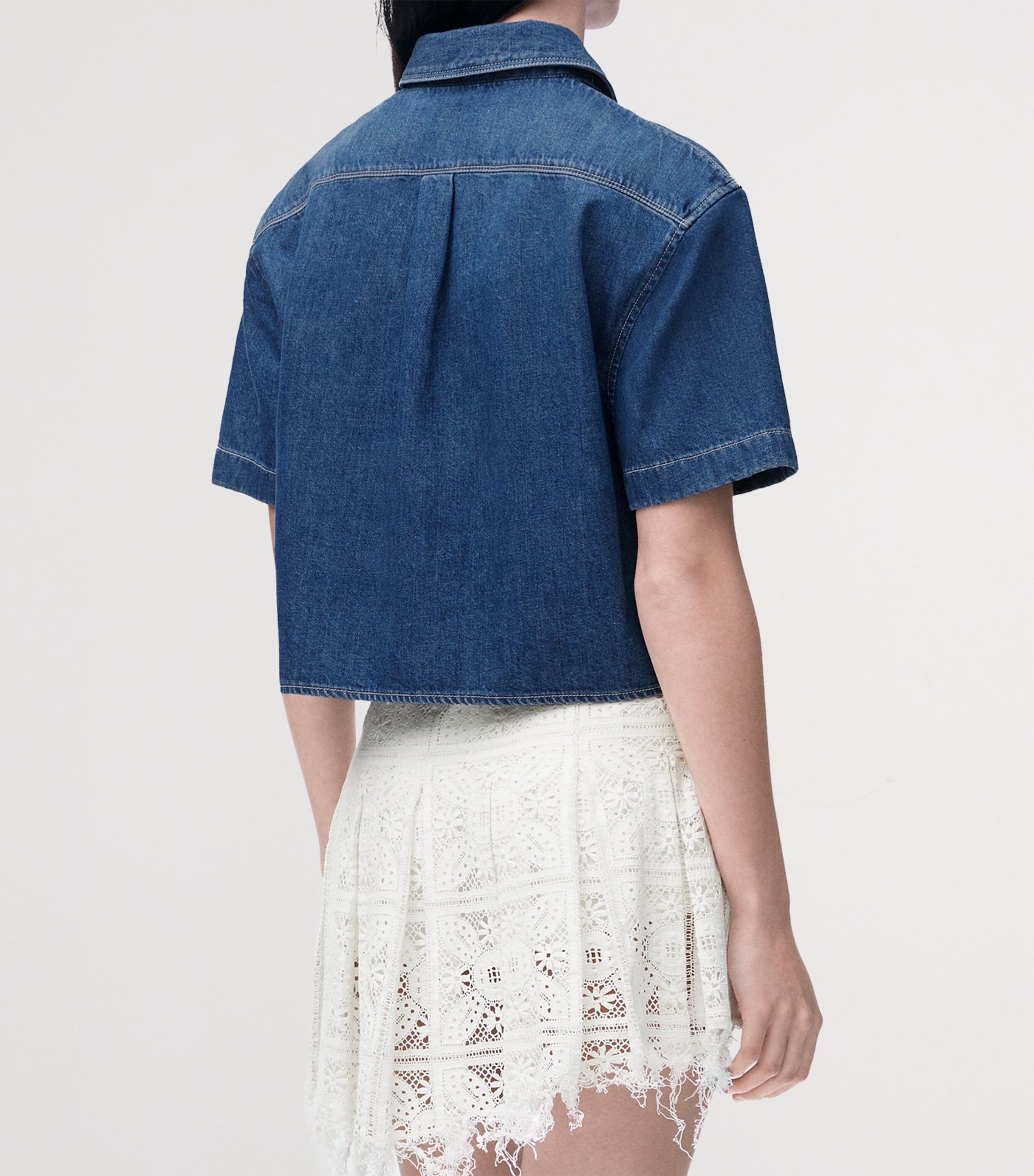 x Paula's Ibiza Denim Anagram Shirt LIGHT BLUE Image 4