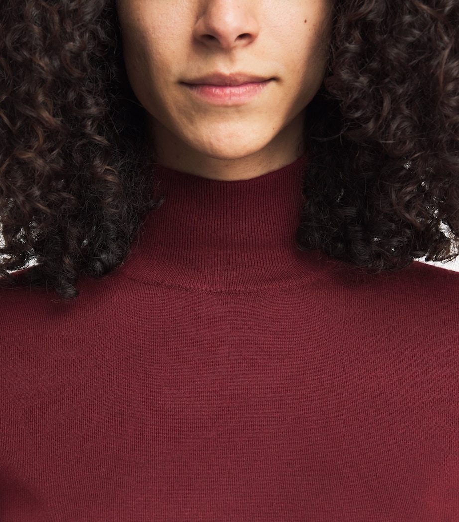 Cashmere Rollneck Sweater RASPBERRY Image 6