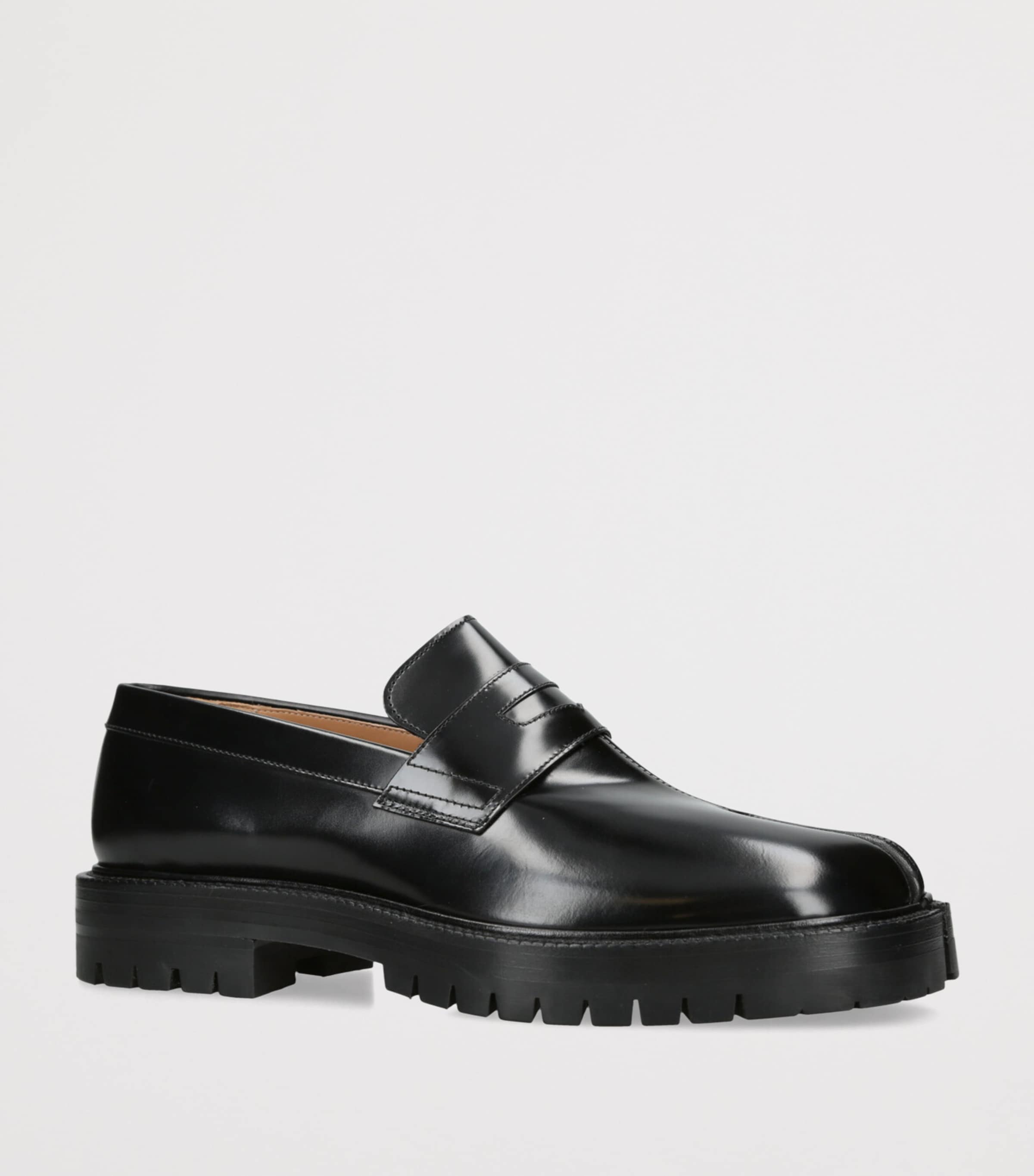 Leather Tabi County Loafers BLACK Image 3
