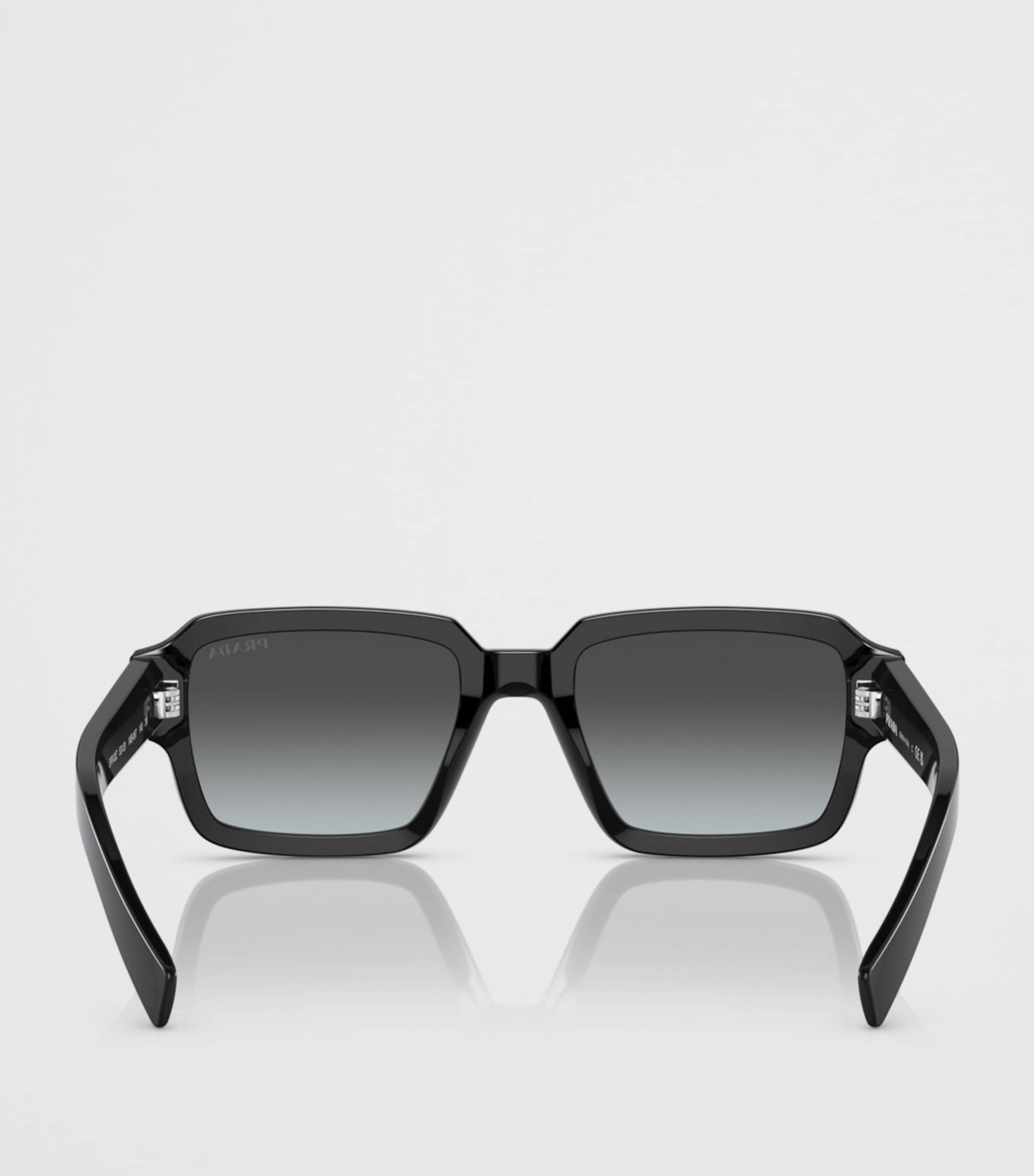 Prada Acetate Square Sunglasses Black Image 4
