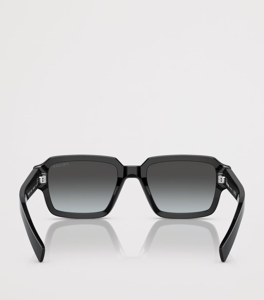 Prada Acetate Square Sunglasses Black Image 4