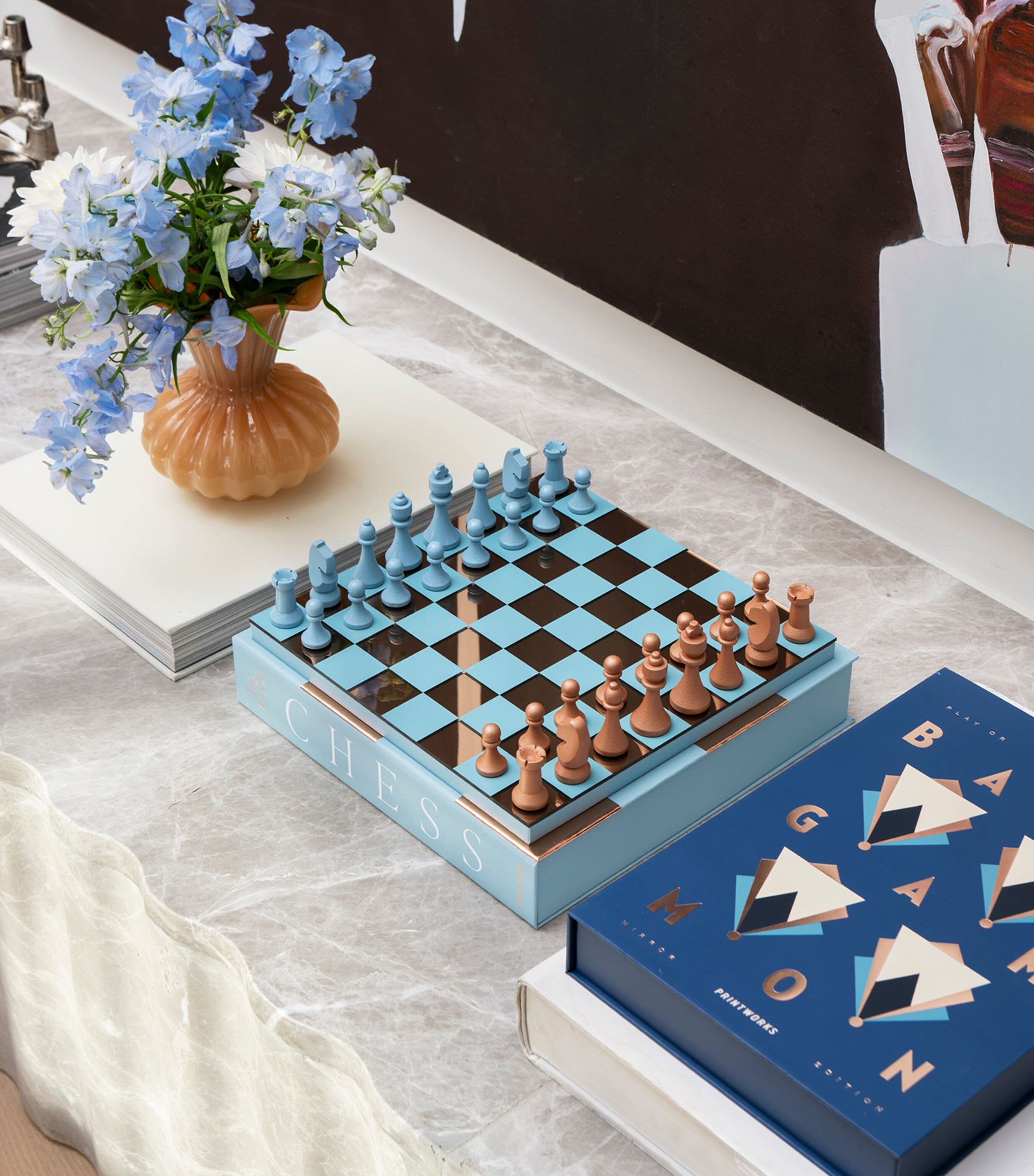 Printworks Art of Chess Mirror Set Blue Image 3