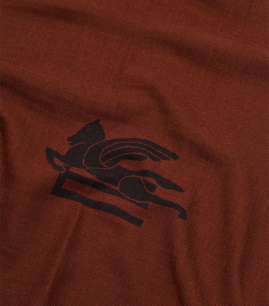 Wool Fringed Boyd Throw (180cm x 140cm) COPPER Image 3