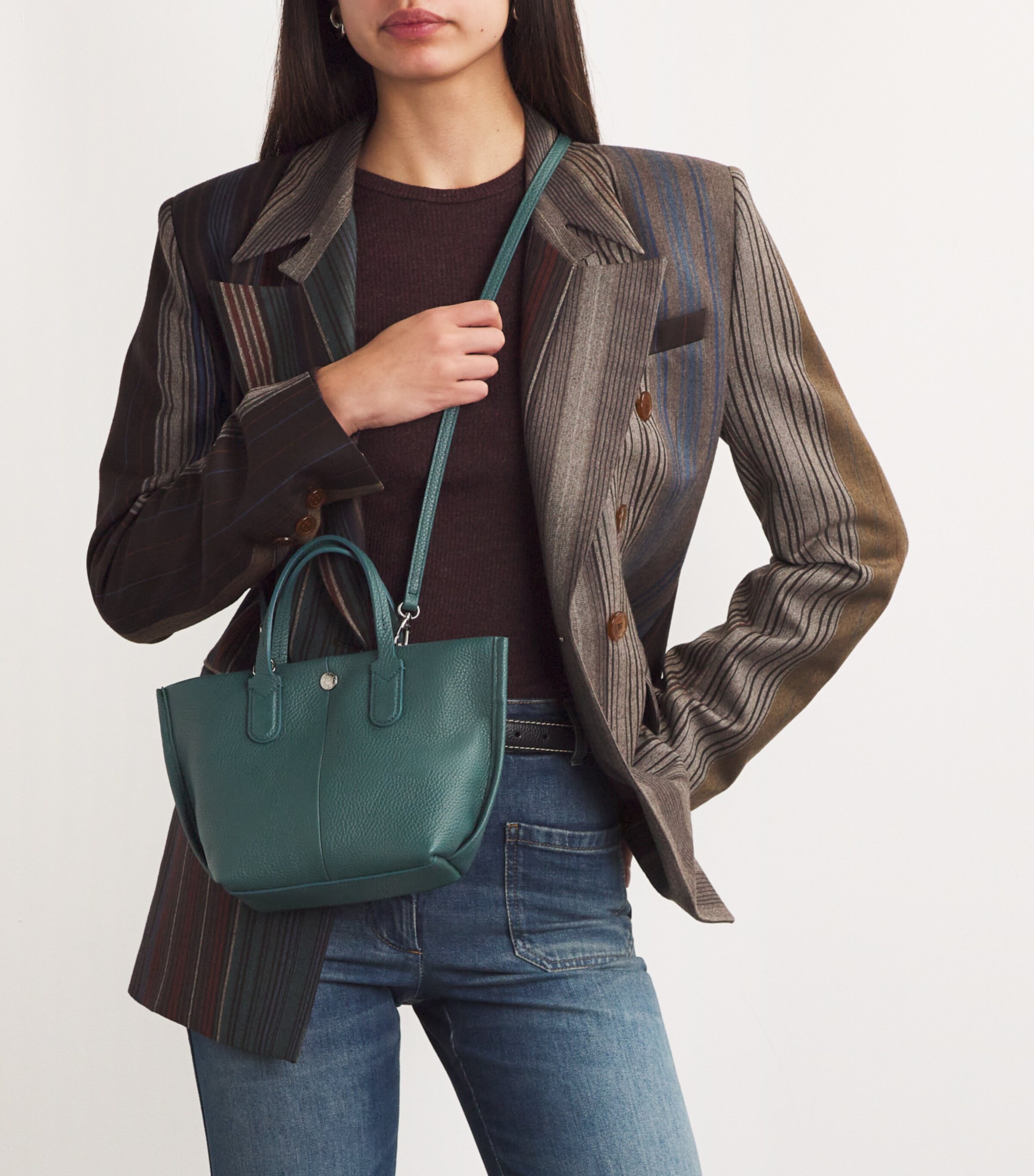 Longchamp Extra Small Leather Essential Top-Handle Bag Cedar Image 2