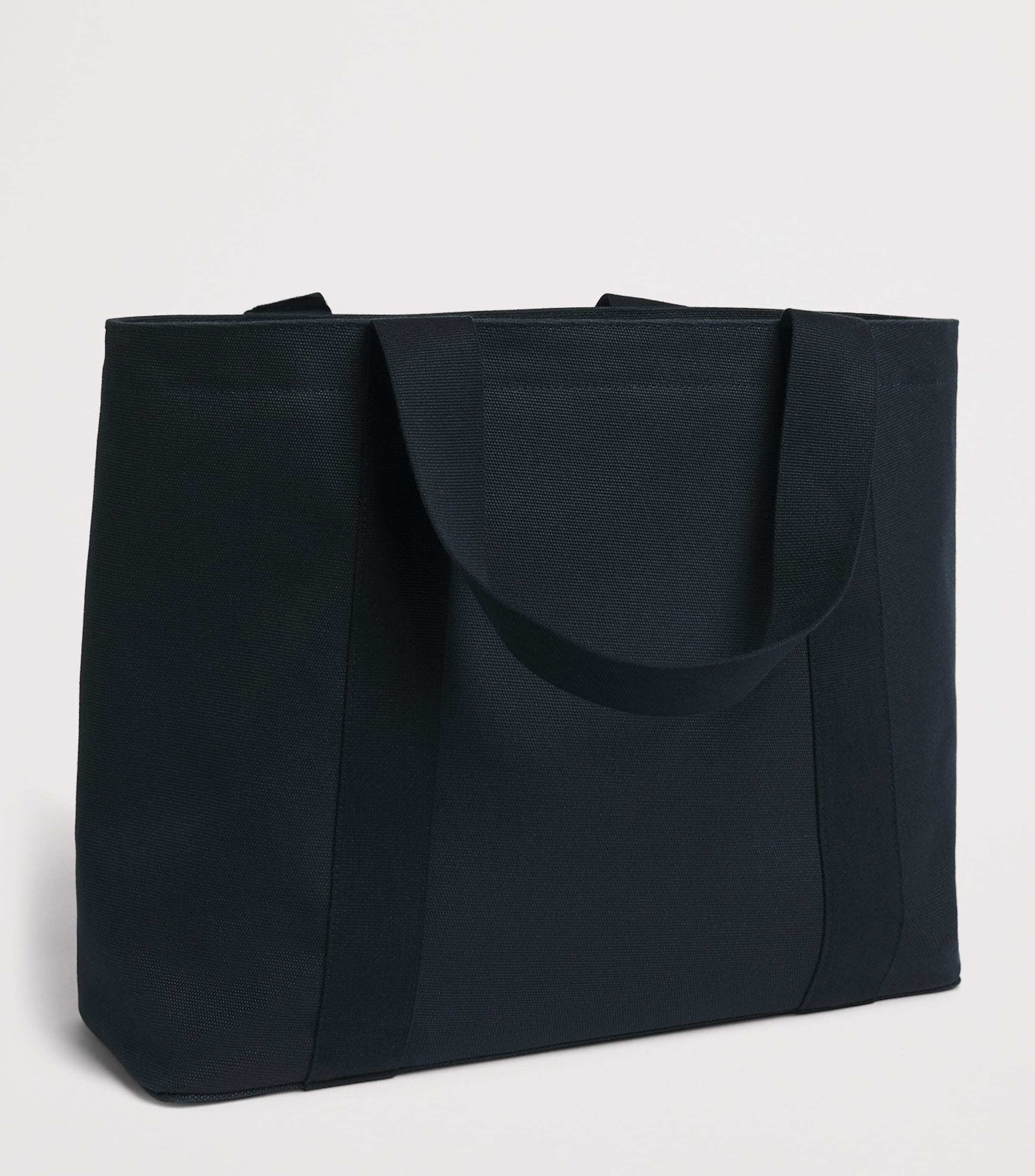 Harrods Medium Cotton Canvas British Rosette Tote Bag Navy Image 2