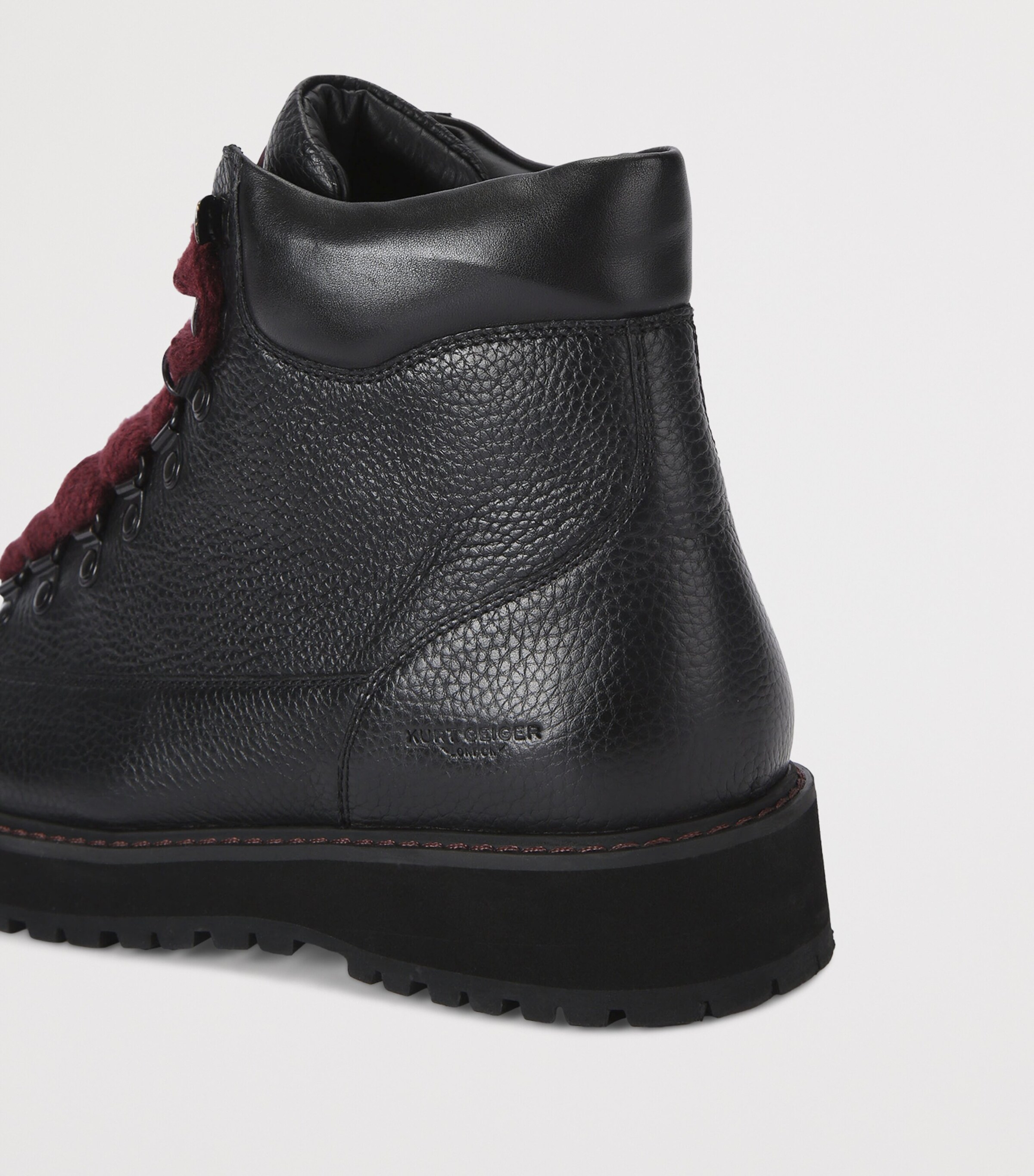 Kurt Geiger London Leather Chiltern Hiker Boots Black Image 4