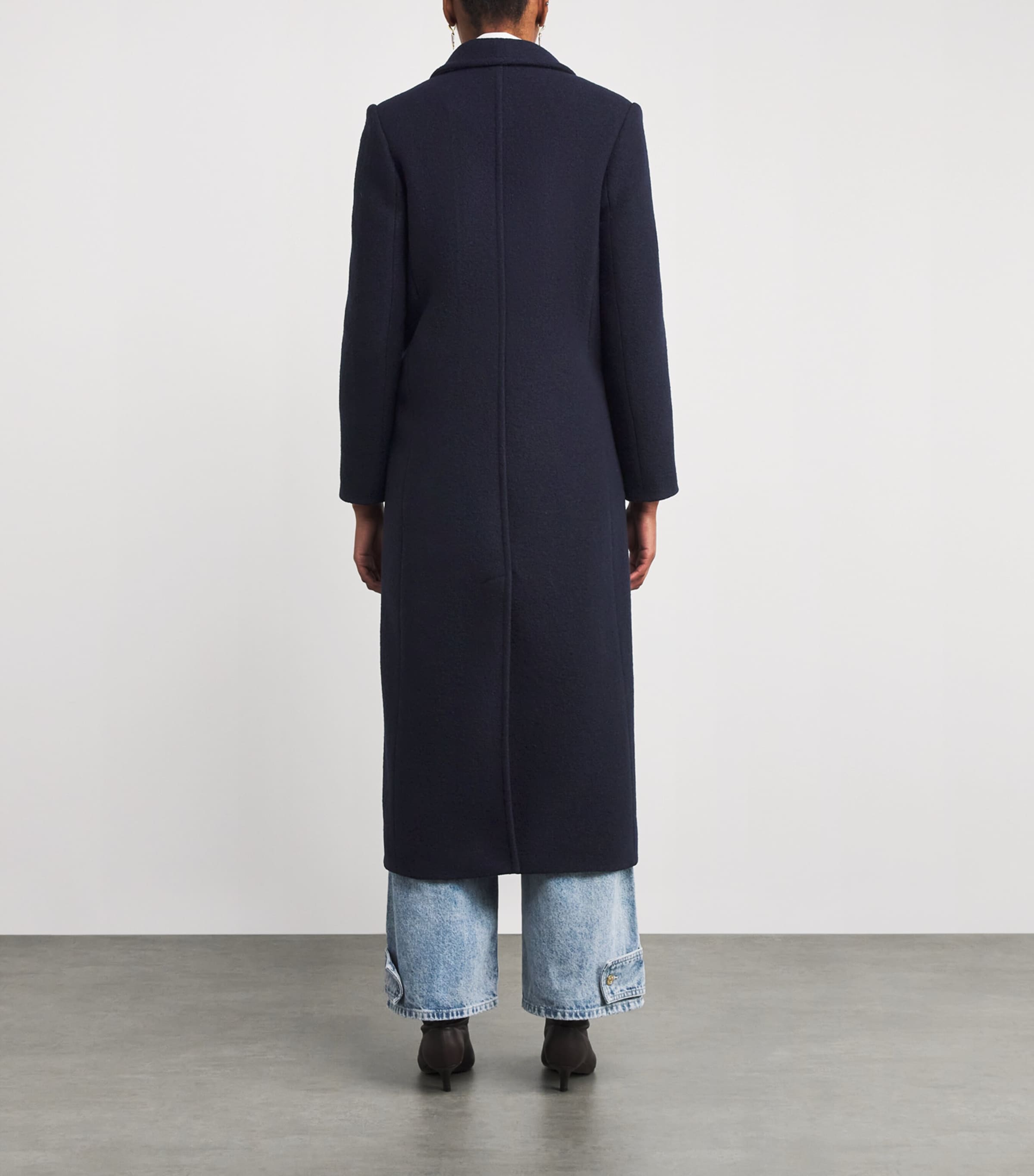 Wool Trench Coat NAVY Image 4