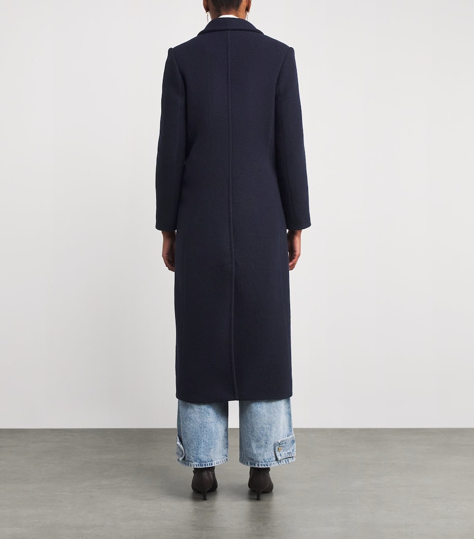 Wool Trench Coat NAVY Image 4
