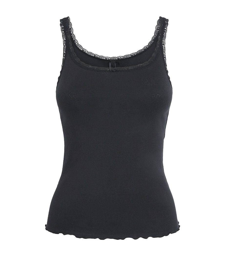 Skims Womens Pointelle Cami Pyjama Top Onyx Image 1