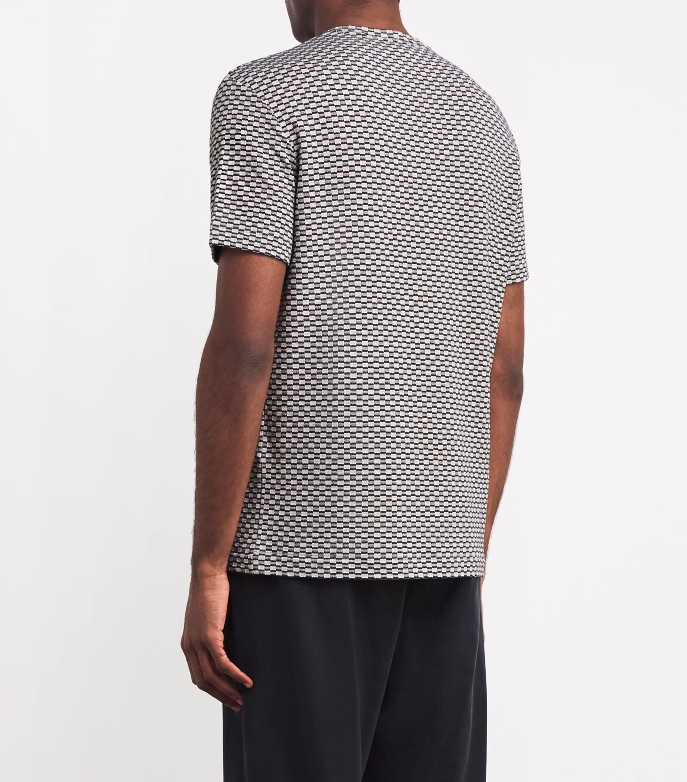 Giorgio Armani Jacquard-Check T-Shirt | Harrods US