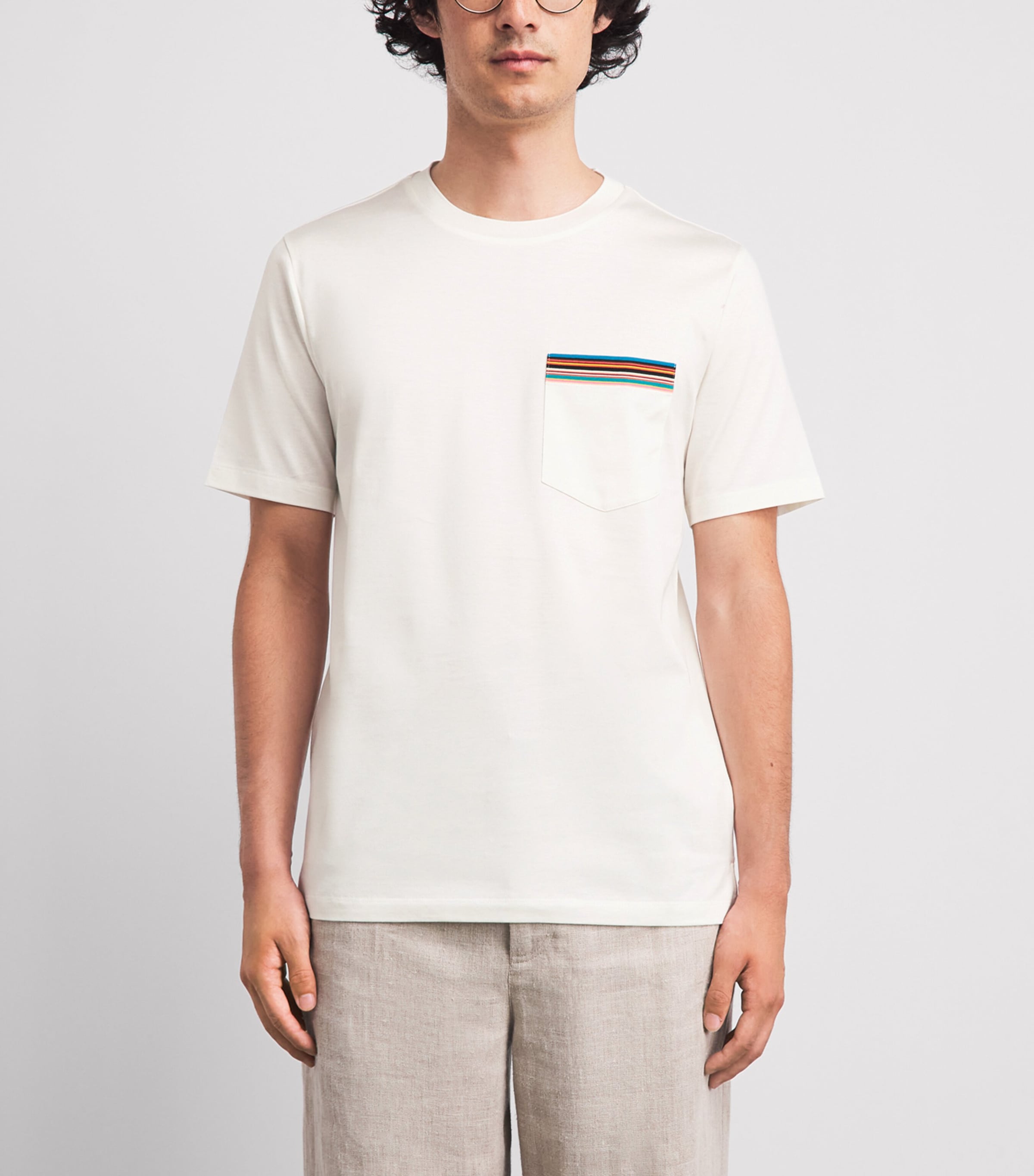 Paul Smith Mens Signature Stripe Pocket T-Shirt Image 3