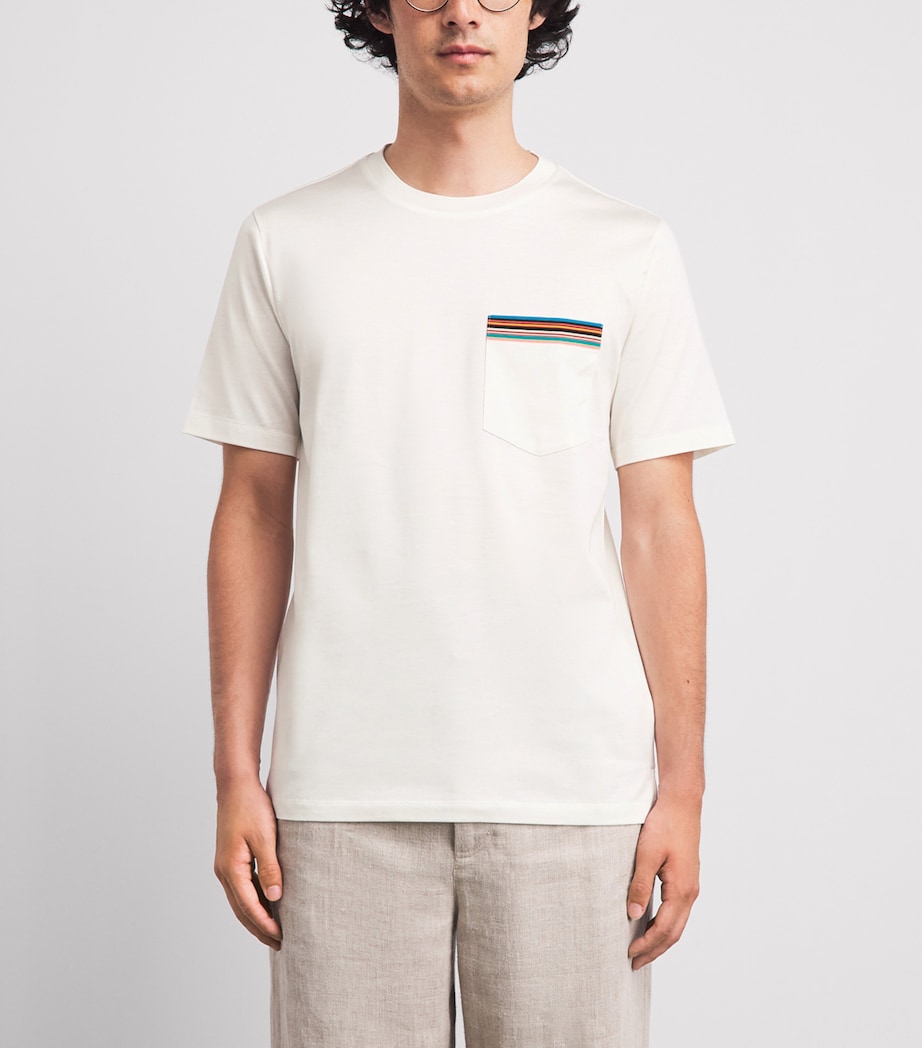 Paul Smith Mens Signature Stripe Pocket T-Shirt Image 3
