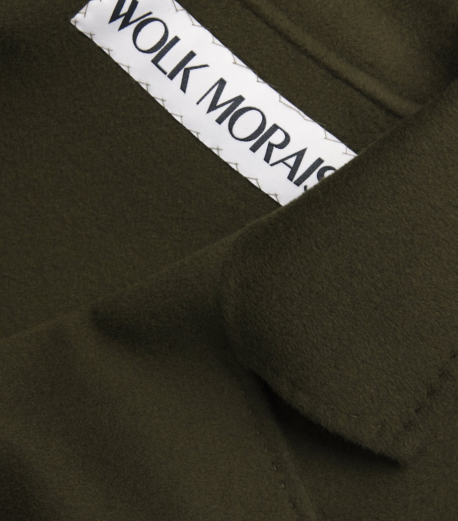 Cashmere On Set Cape Maxi Coat MOSS Image 5