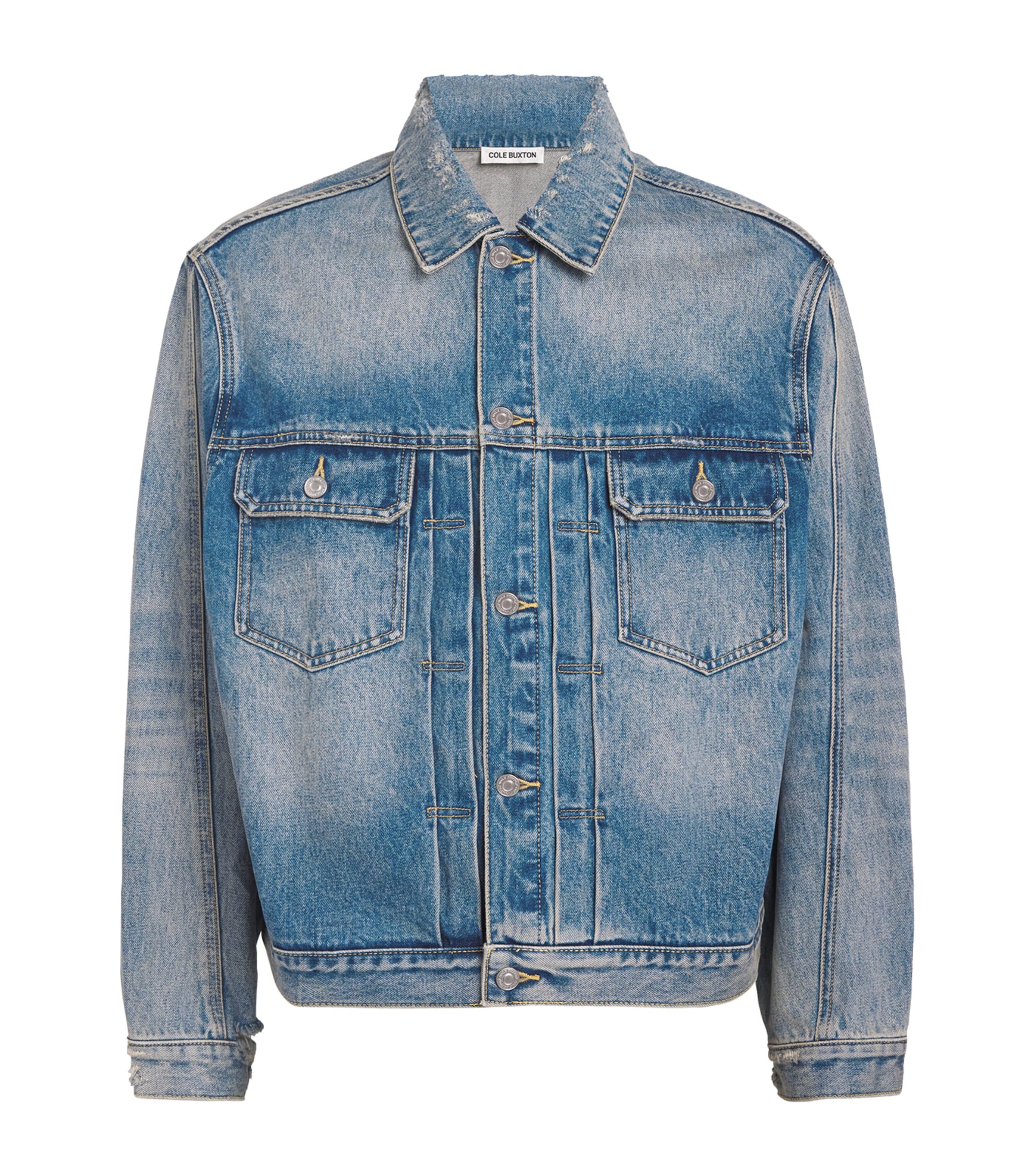 Cole Buxton Denim Trucker Jacket In Blue