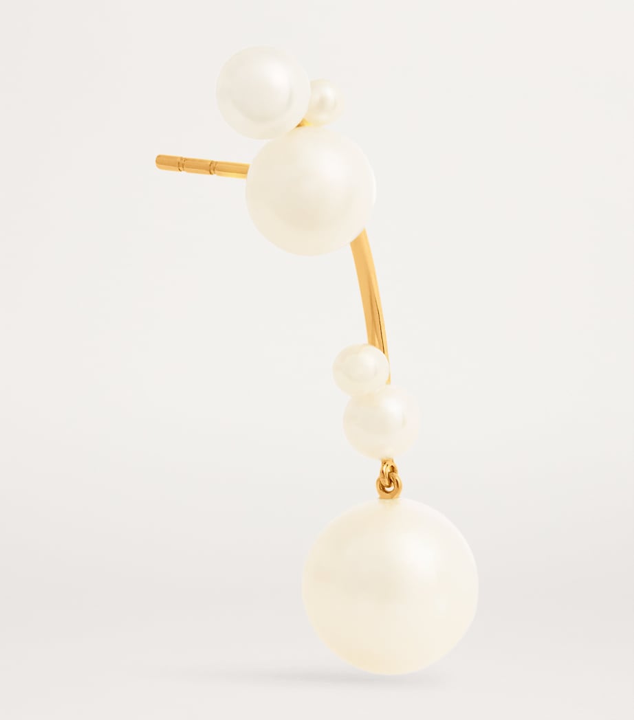 Yellow Gold and Pearl Grand Stella Perle Single Earring (Right) YELLOW GOLD Image 3