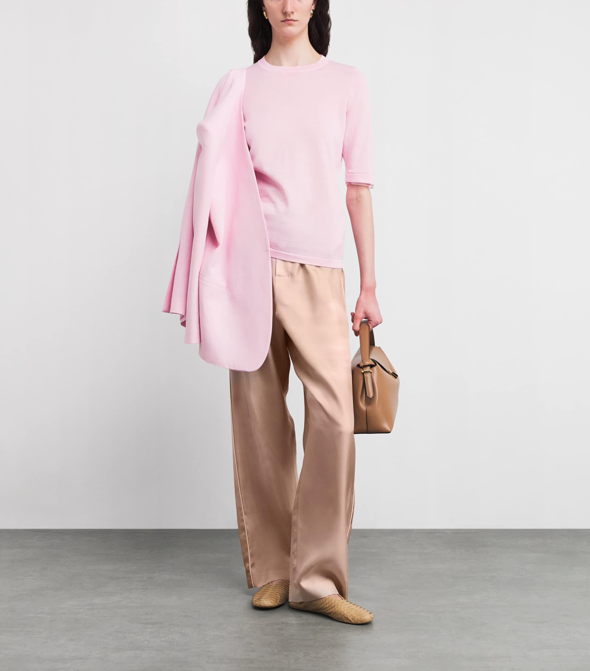 Cotton Knitted T-Shirt 2202 ROSA PETALO Image 2