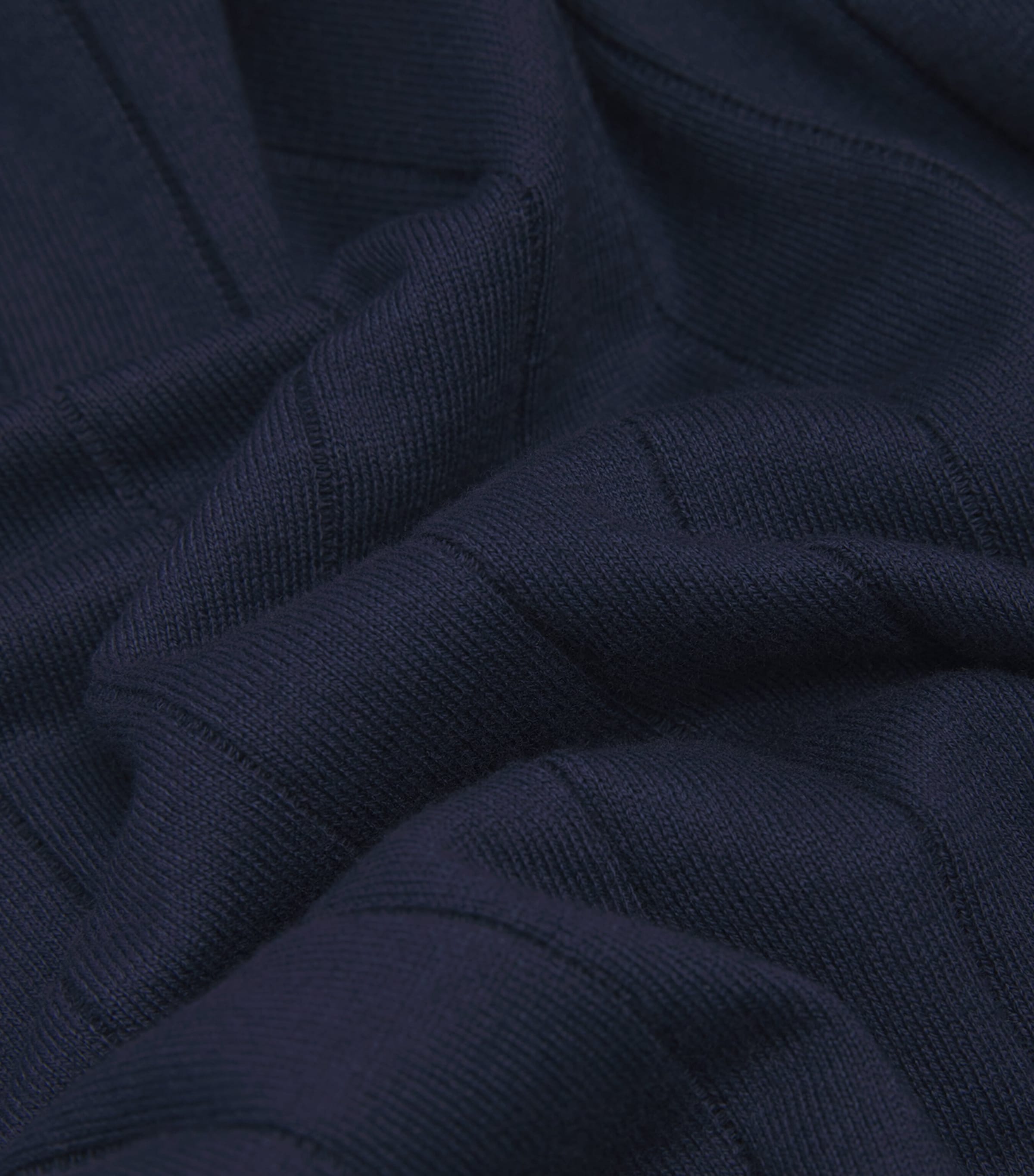 Pima Cotton Crew-Neck Jumper 1 NAVY BLUE Image 5