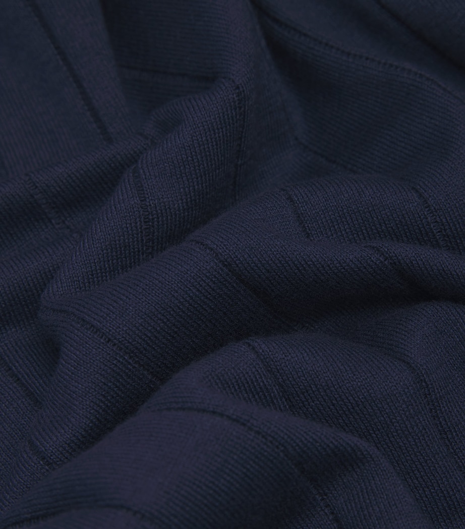 Pima Cotton Crew-Neck Jumper 1 NAVY BLUE Image 5