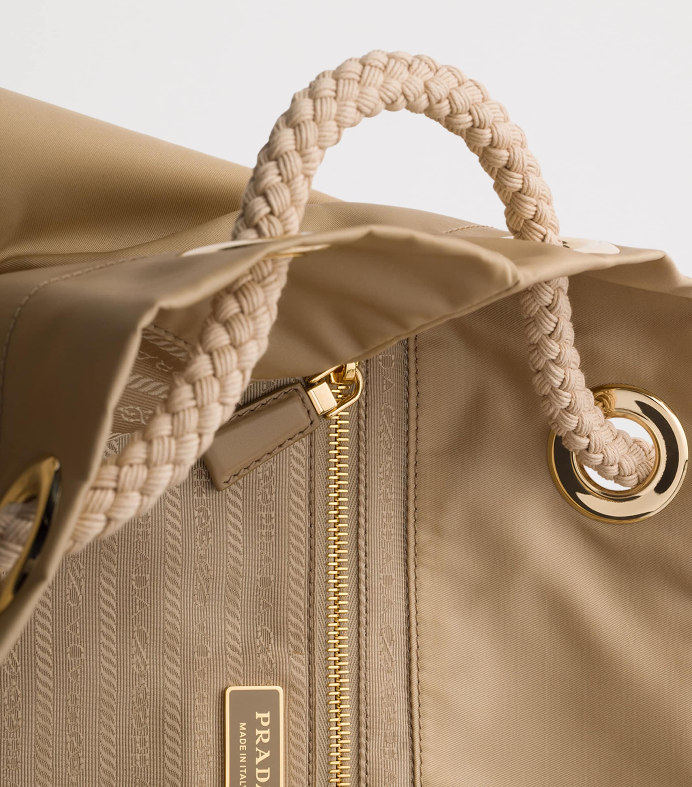 Prada Womens Large Re-Nylon Mariner Bucket Bag Brown Image 4