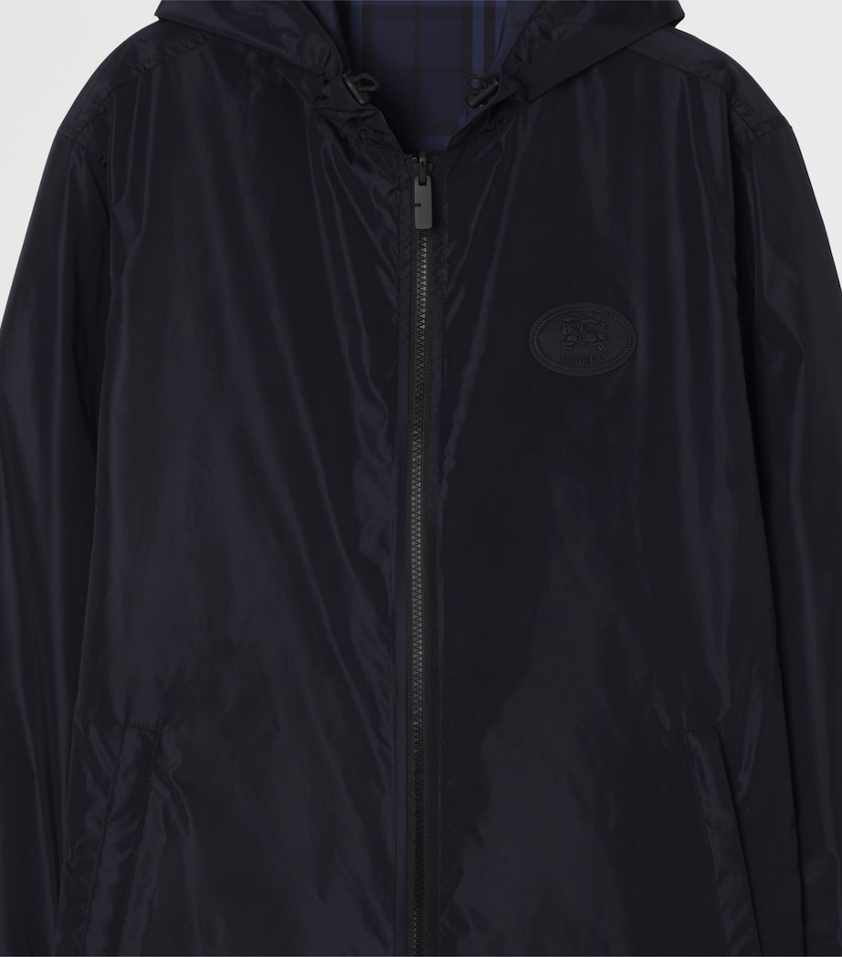 Burberry Mens Reversible Check Newport Jacket Dark Ink Blue Ip Chk Image 2
