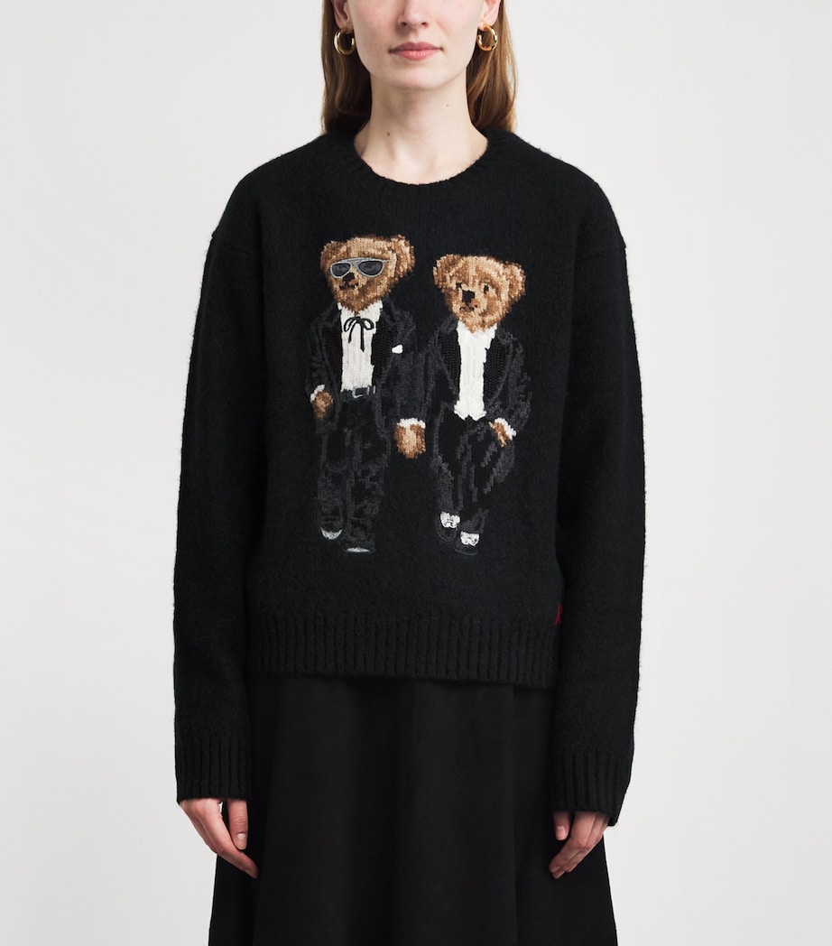 Wool-Blend Ralph and Ricky Bear Sweater POLO BLACK MULTI Image 3