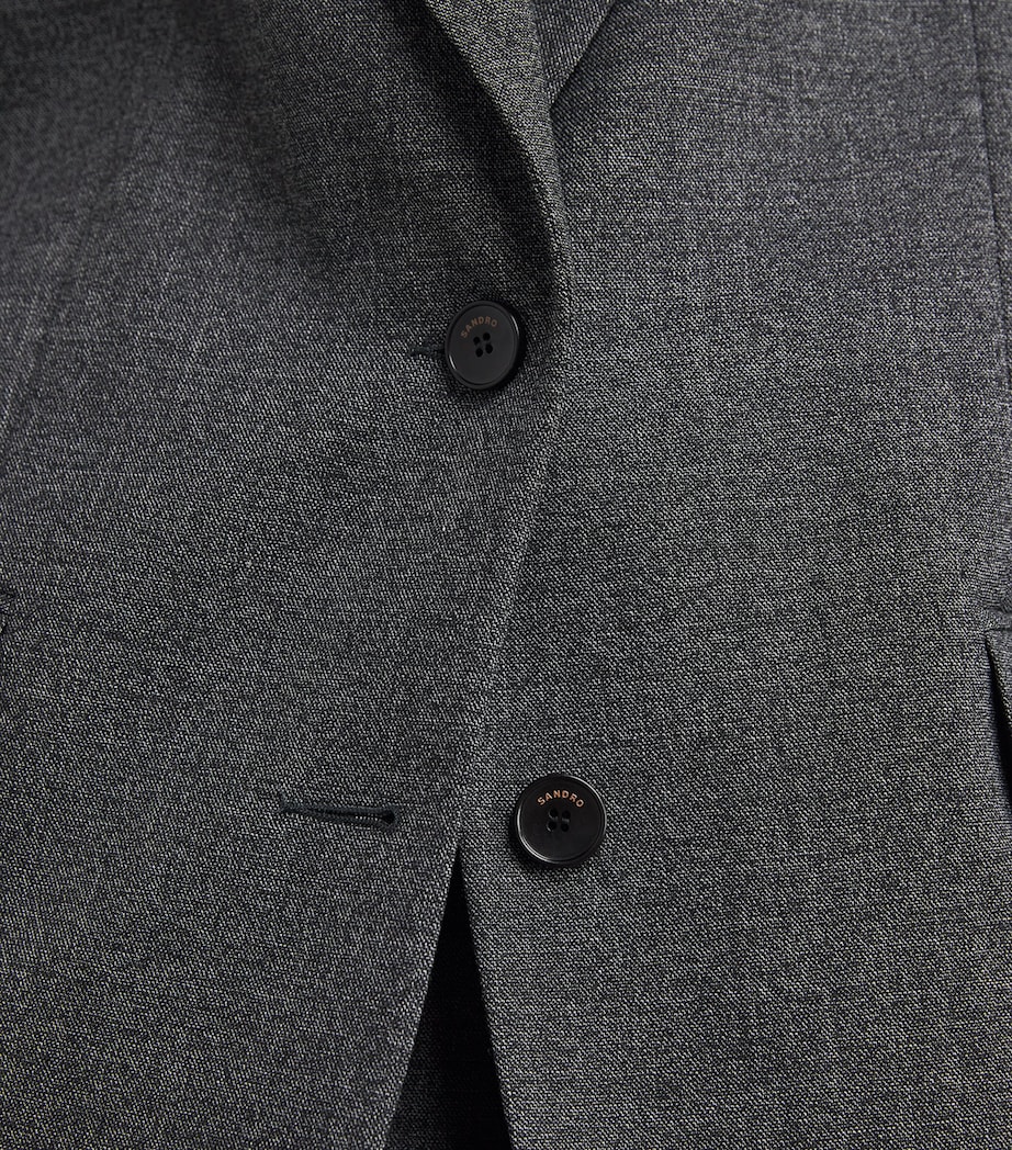 Boxy Single-Breasted Blazer LIGHT GREY Image 6
