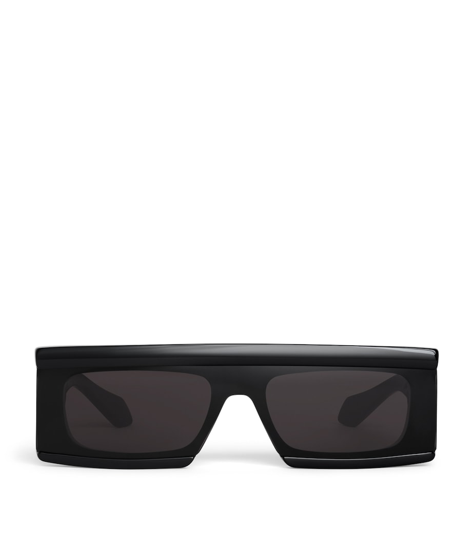 Alaïa Acetate Rectangle Mask 99 Sunglasses Noir Image 1