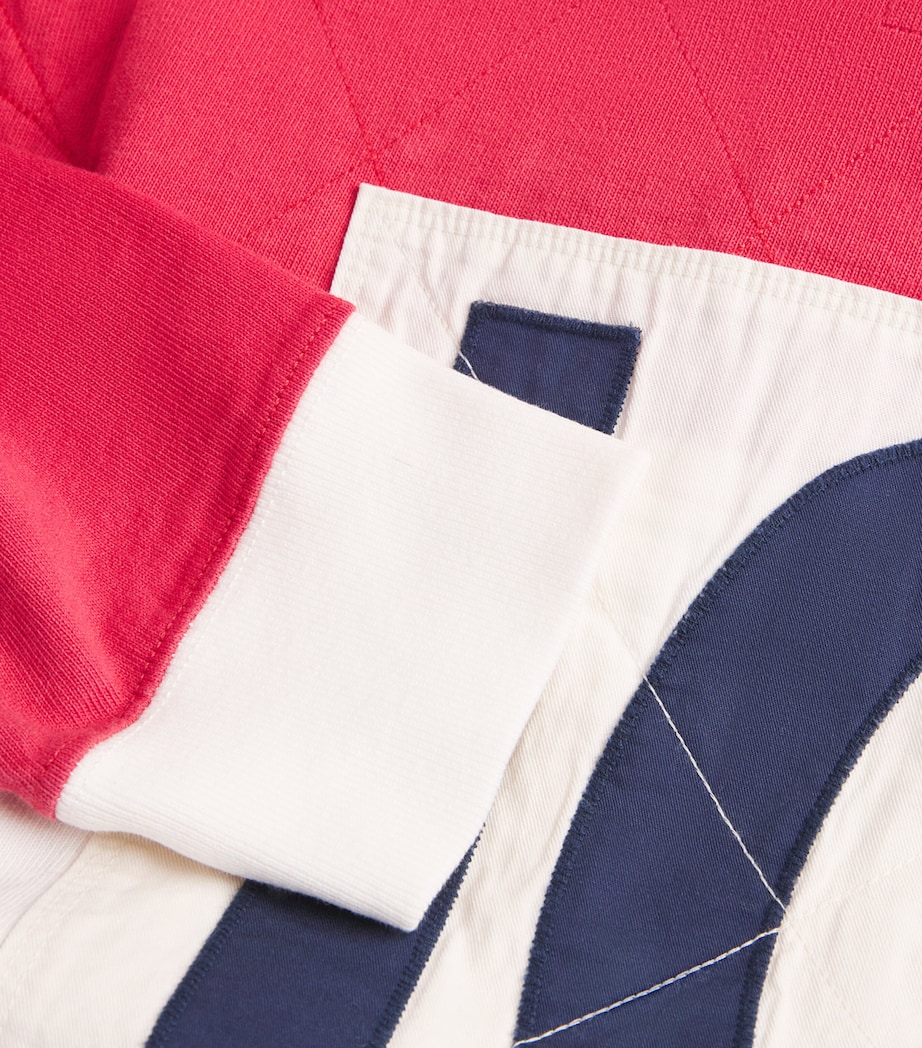 Polo Ralph Lauren Mens Cotton Stripe Rugby Shirt Red Image 5
