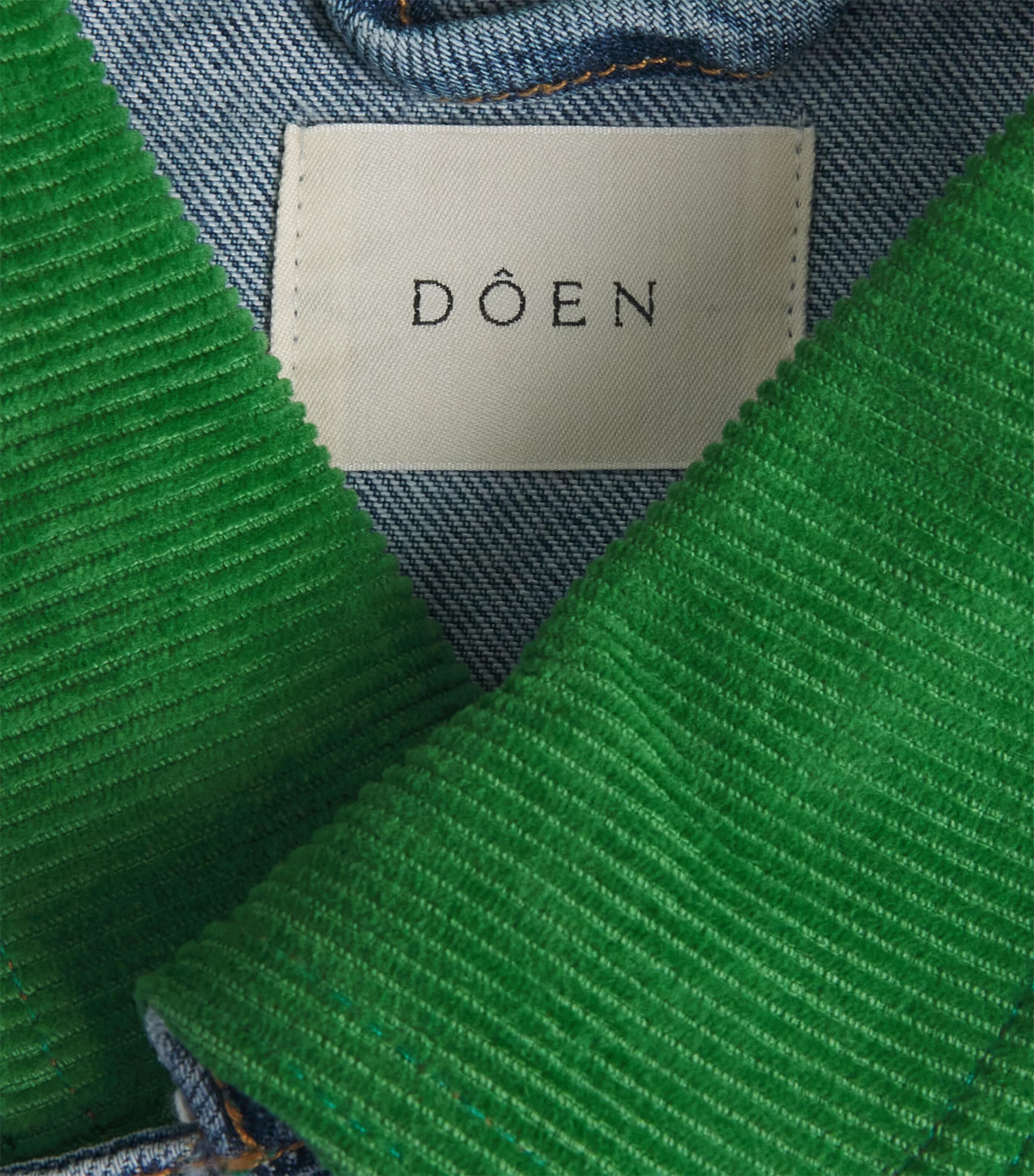 DÔEN Womens Pascual Barn Denim Jacket Clgry Wsh Kly Grn Cl Image 6