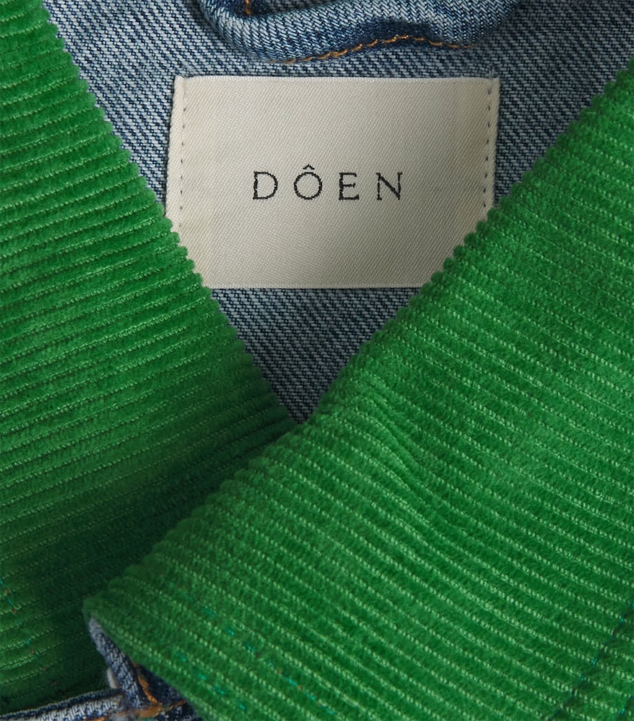 DÔEN Womens Pascual Barn Denim Jacket Clgry Wsh Kly Grn Cl Image 6