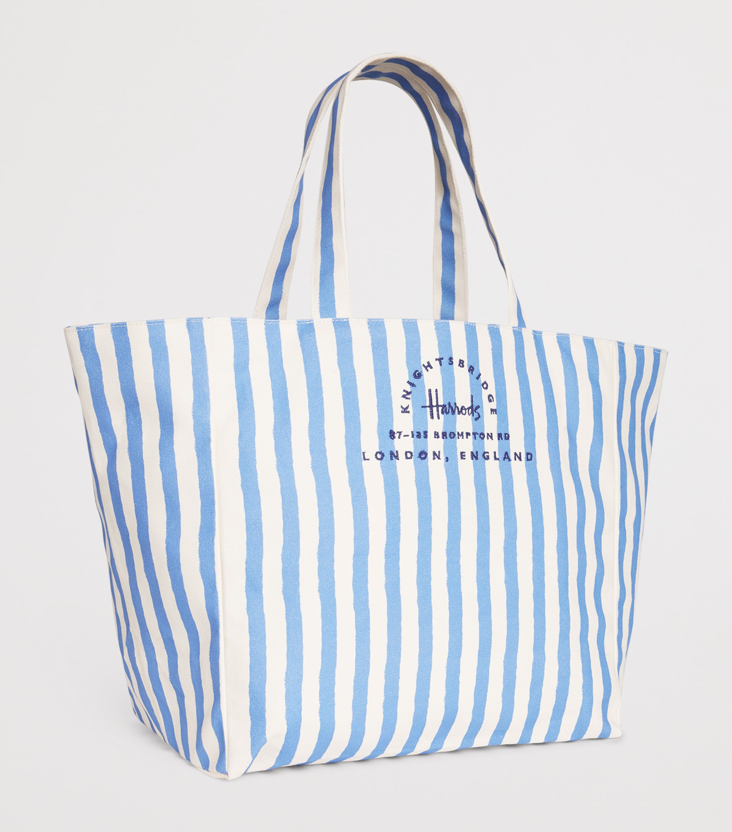 Harrods Cotton Canvas Coffee Tote Bag Neutral Image 2