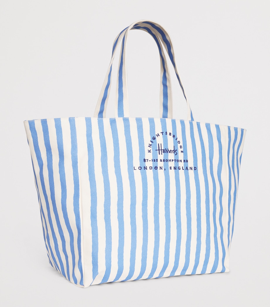 Harrods Cotton Canvas Coffee Tote Bag Neutral Image 2
