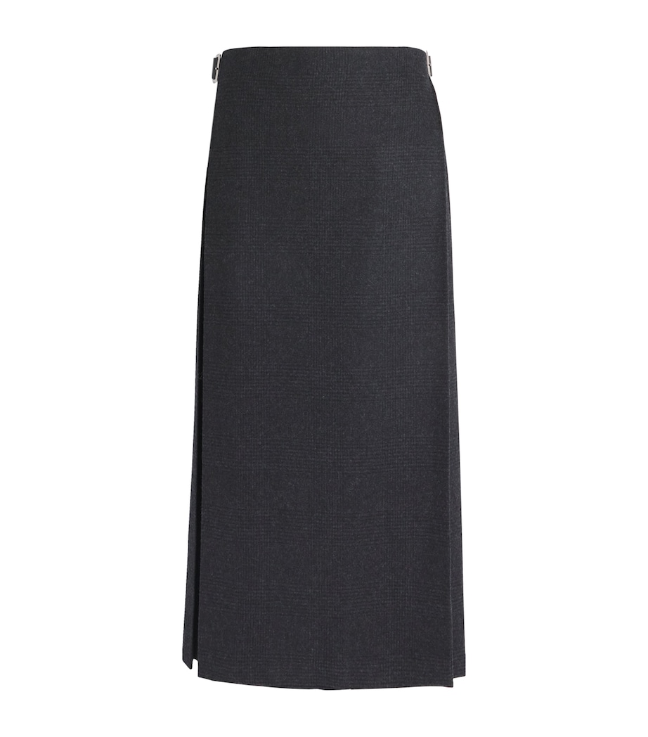 x Le Kilt Wool-Cashmere Tailored Mini Skirt RU7750 CHARCOAL GREY Image 1