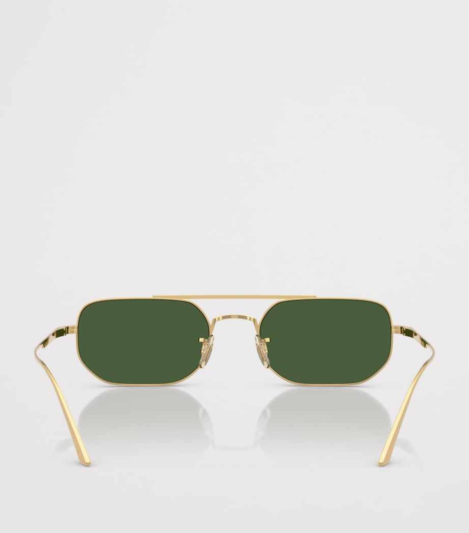 Oliver Peoples Steel 1989C Rectangle Sunglasses Gold Image 4
