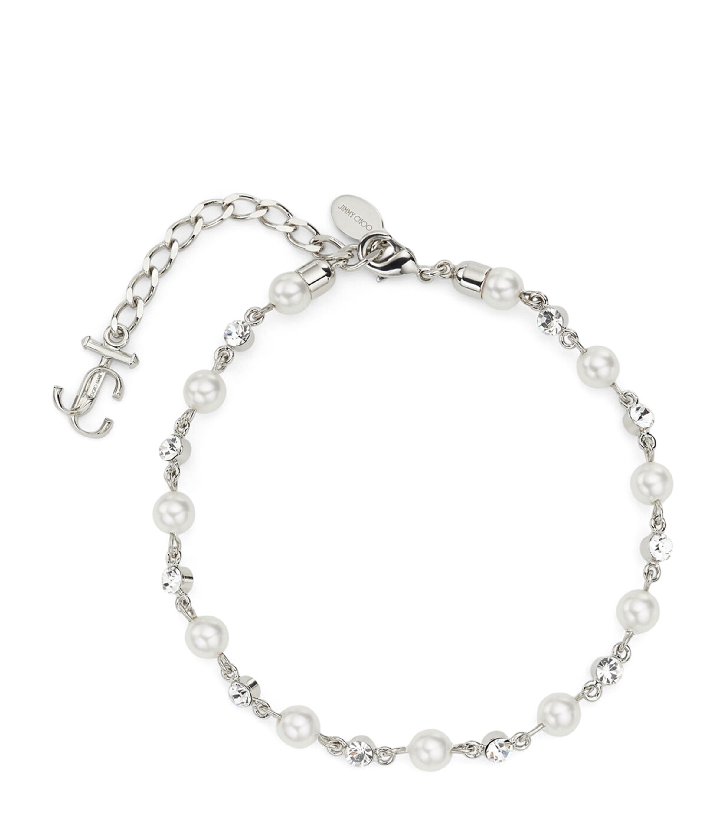 Pearl Crystal Anklet SILVER/WHITE/CRYSTAL Image 1