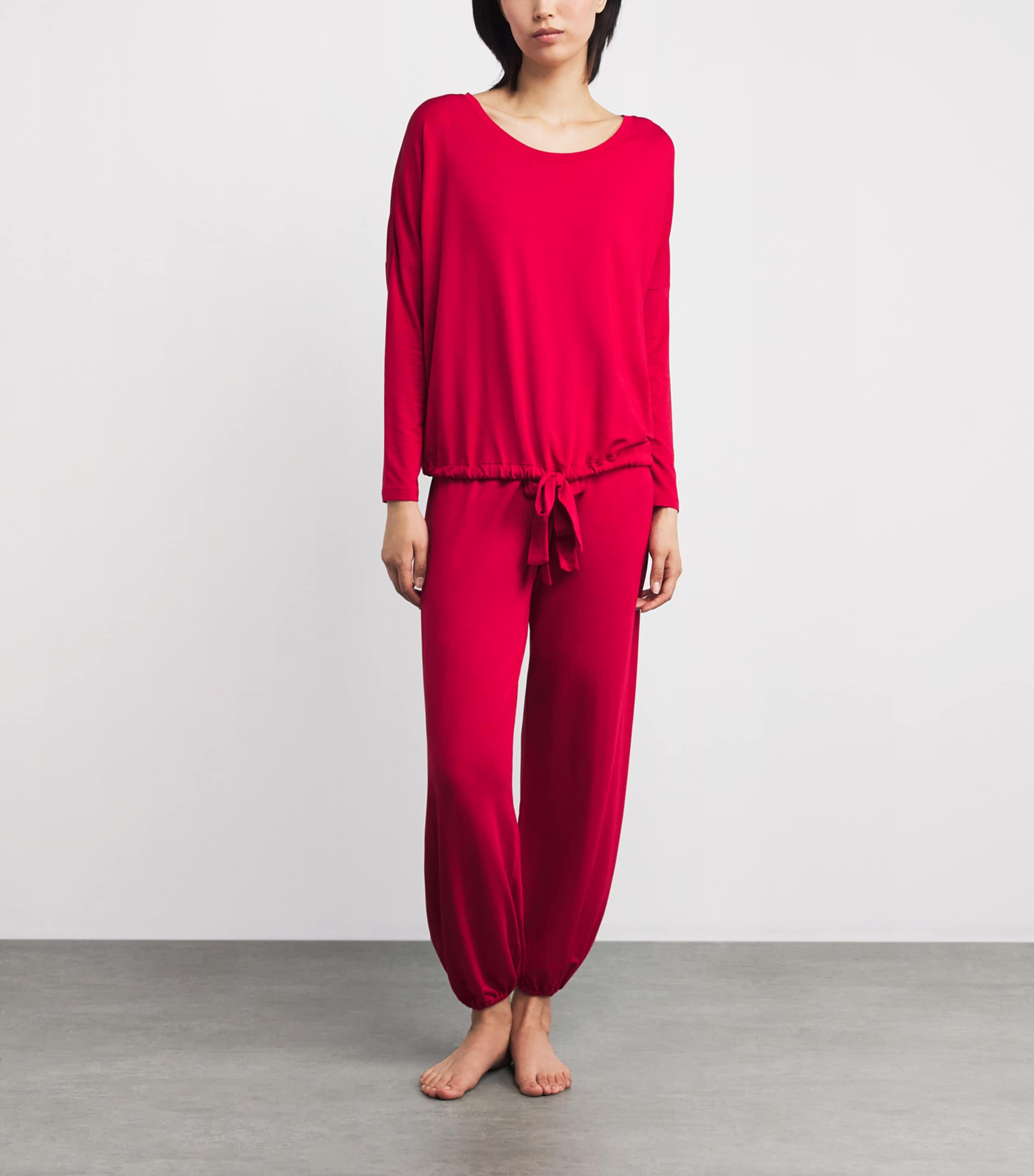 Gisele Slouchy Pyjama Set HOLLY RED/IVORY Image 2