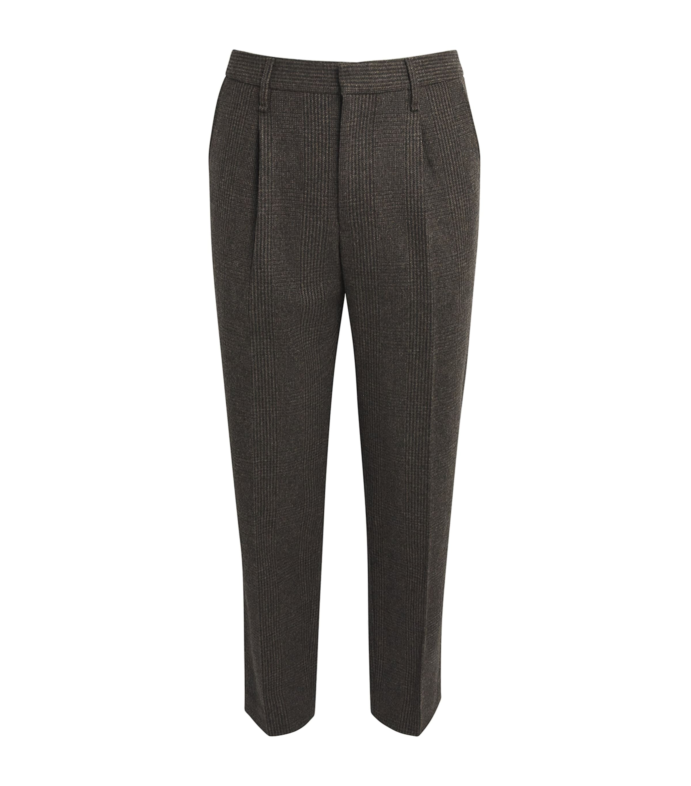 Wool Pleated Wide-Leg Trousers BRWPL Image 1