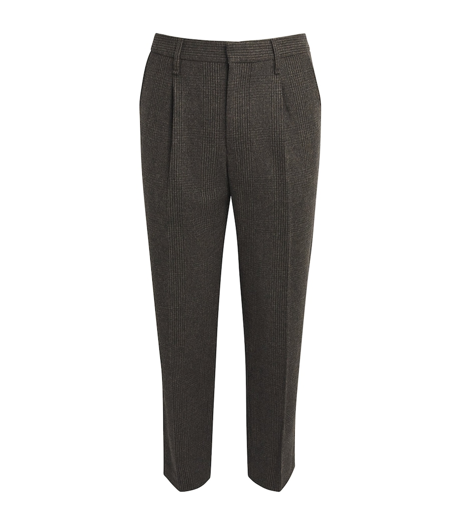 Wool Pleated Wide-Leg Trousers BRWPL Image 1