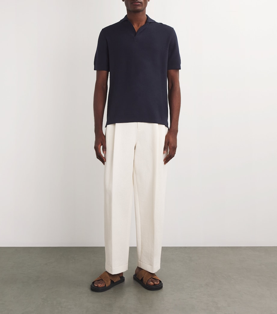 Kid Wool Polo Shirt 43000 NAVY BLUE Image 2