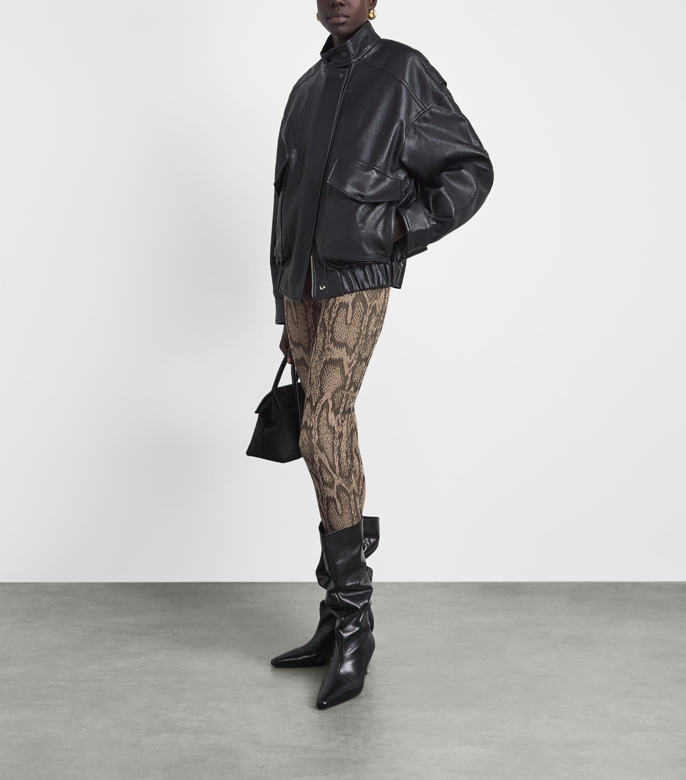 Wolford Womens Python Print Leggings Desert Python Image 2