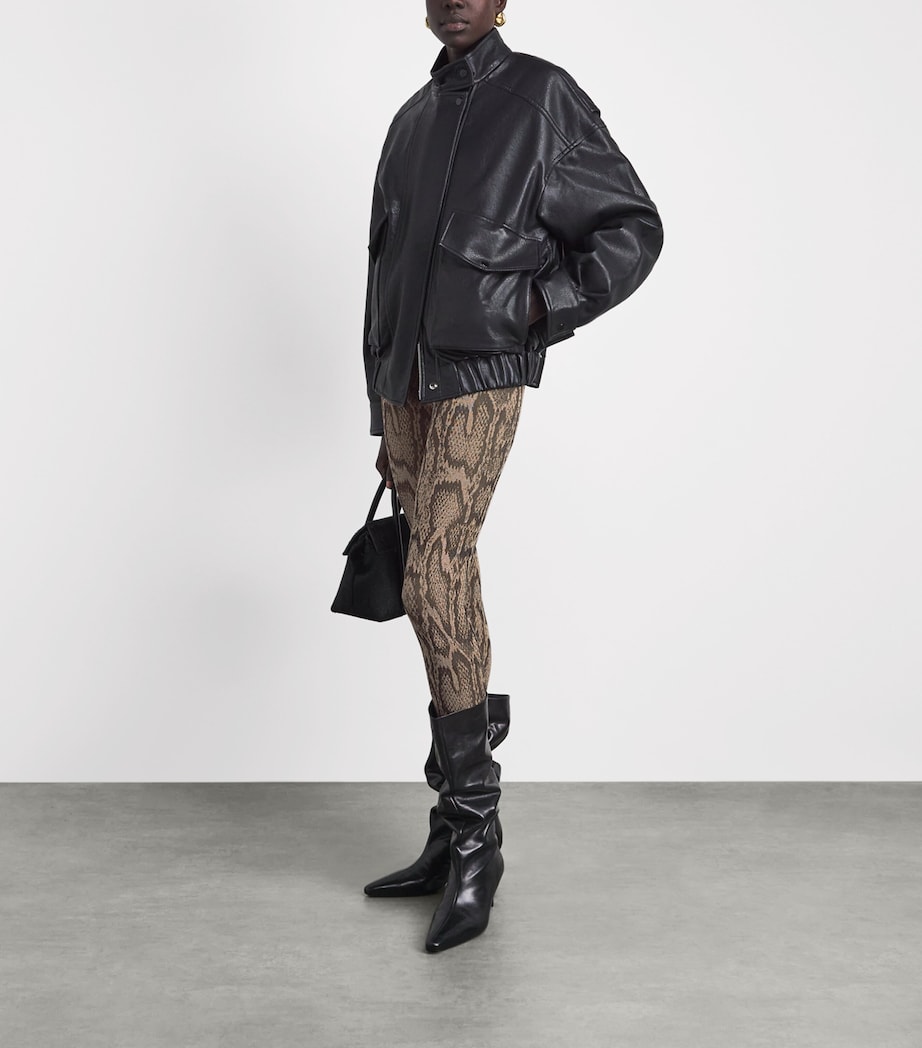 Wolford Womens Python Print Leggings Desert Python Image 2