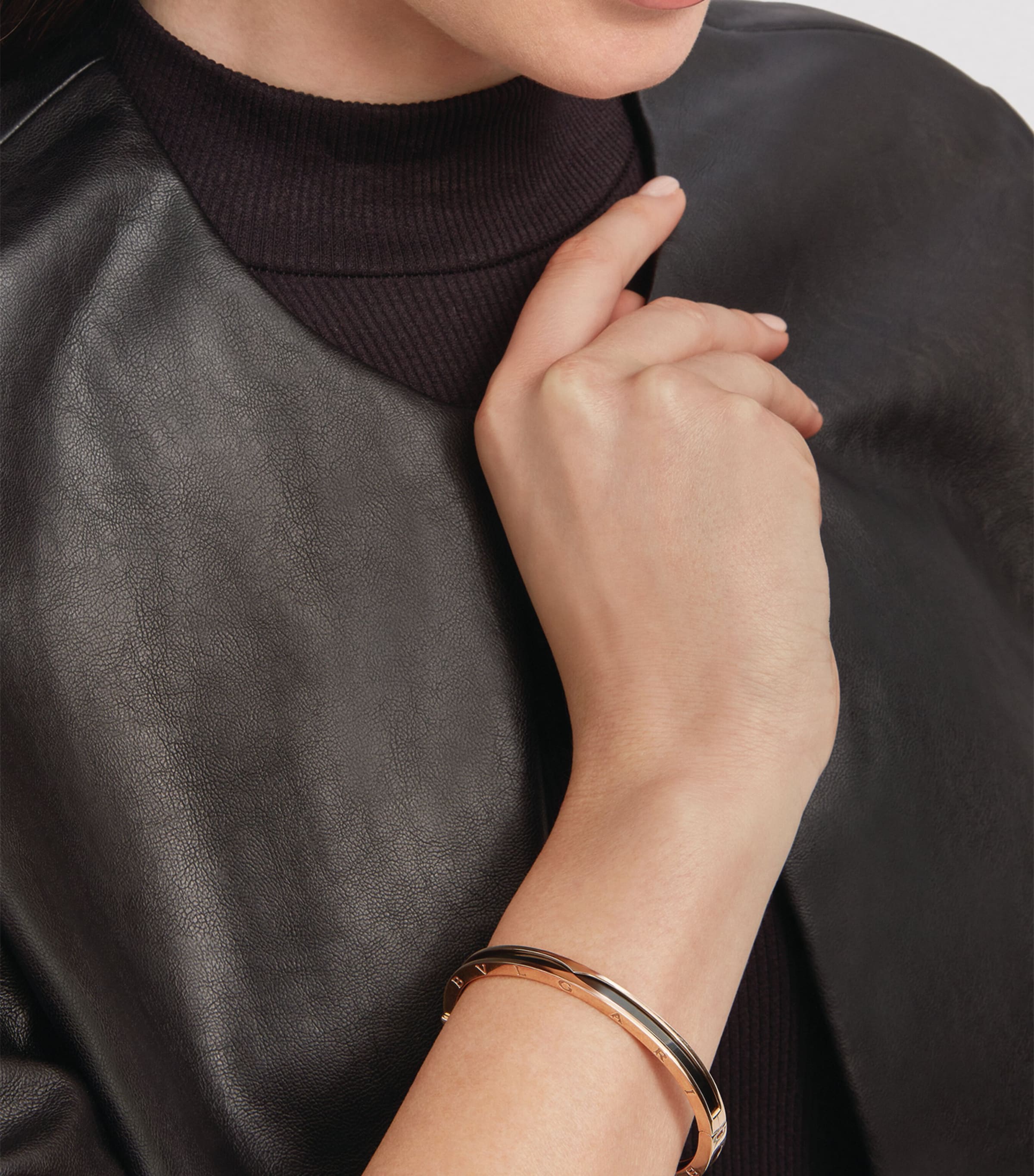 Bvlgari Rose Gold And Ceramic B.Zero1 Bangle Pink Gold Image 5
