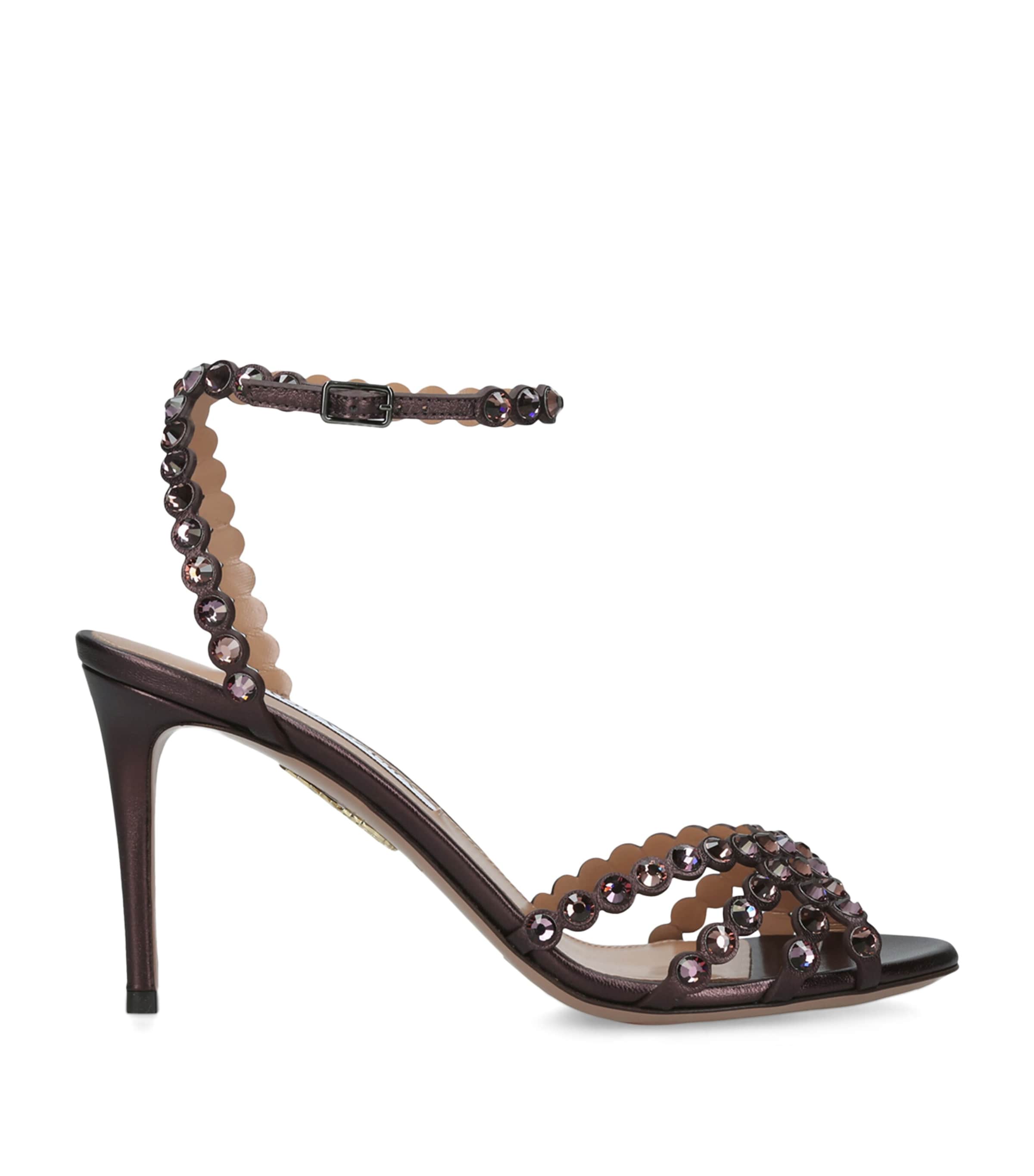 Aquazzura Leather Tequila Sandals 85 Viola Image 1