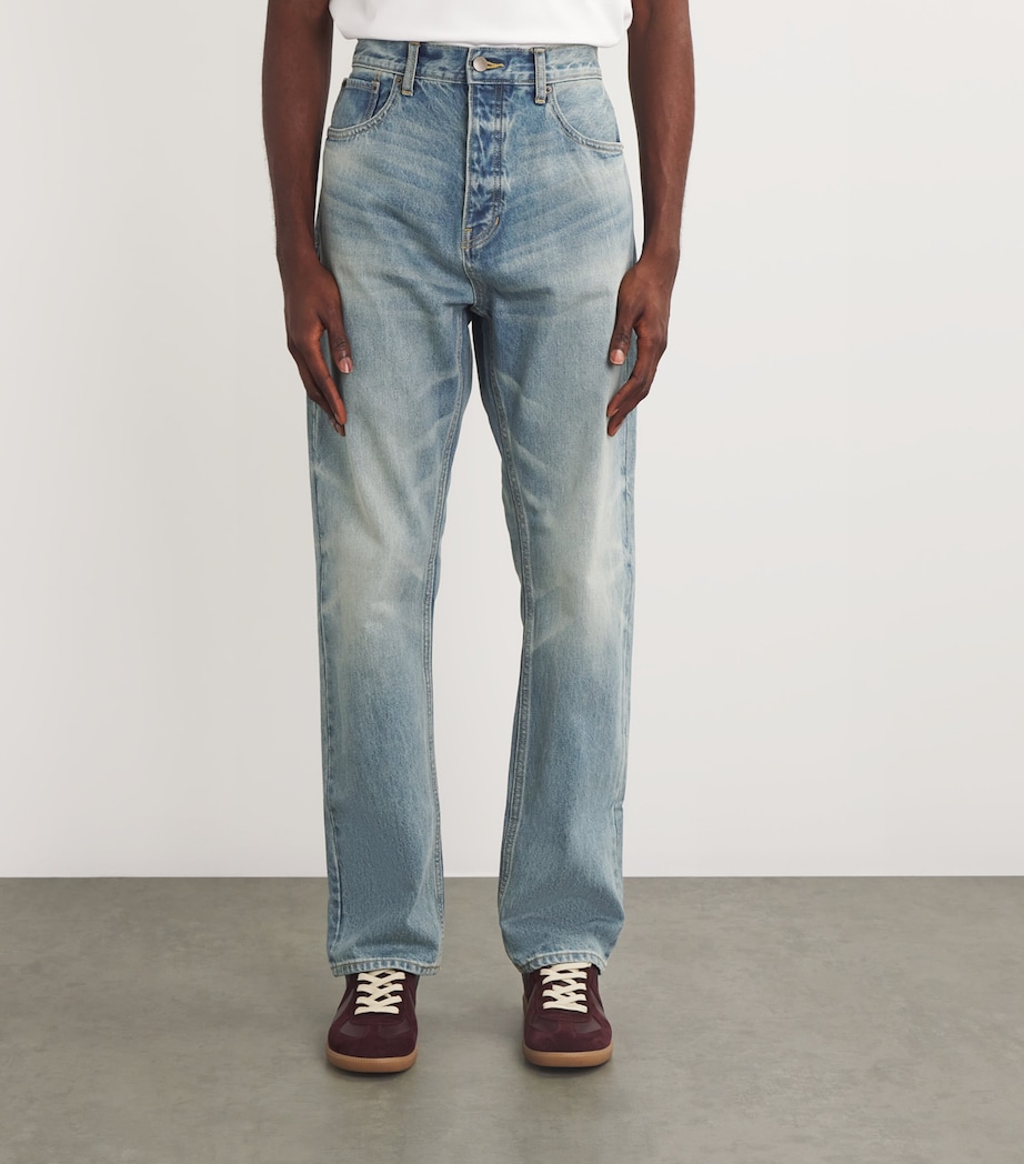 Distressed Straight Jeans VINTAGE BLUE Image 3