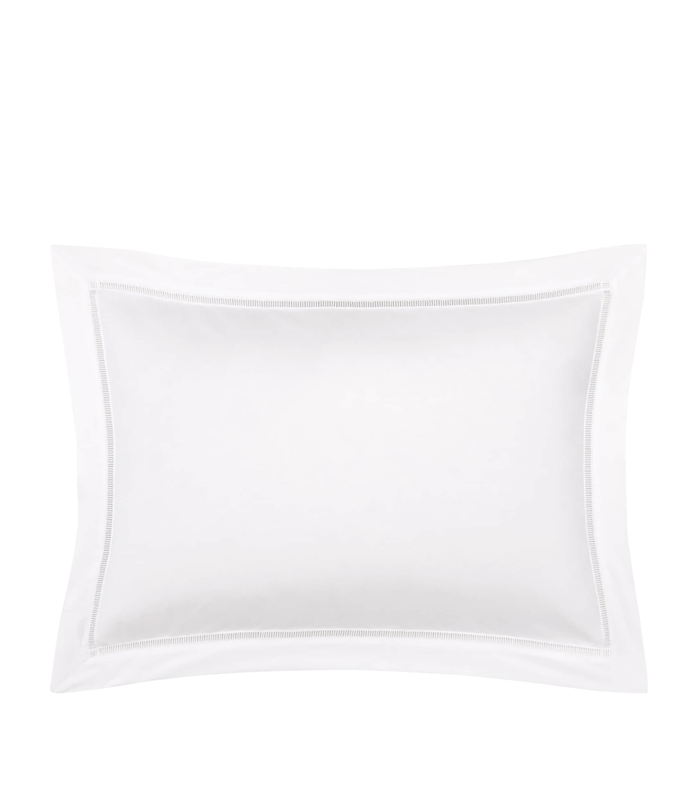 Yves Delorme Organic Cotton Colisée Blanc King Oxford Pillowcase In White