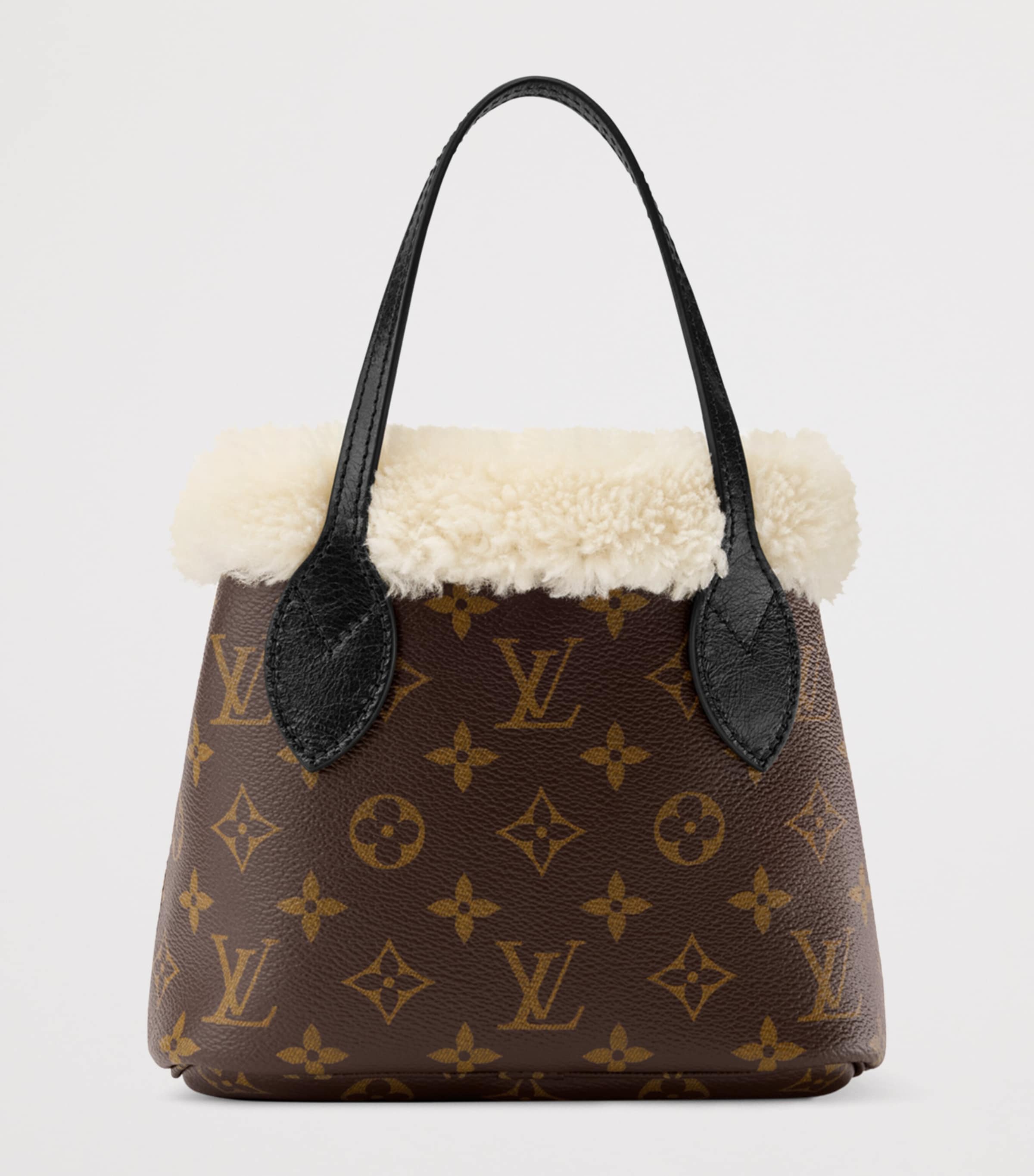 Shearling Neverfull Bandoulière Inside Out BB Bucket Bag MONOGRAM SHEARLING Image 5